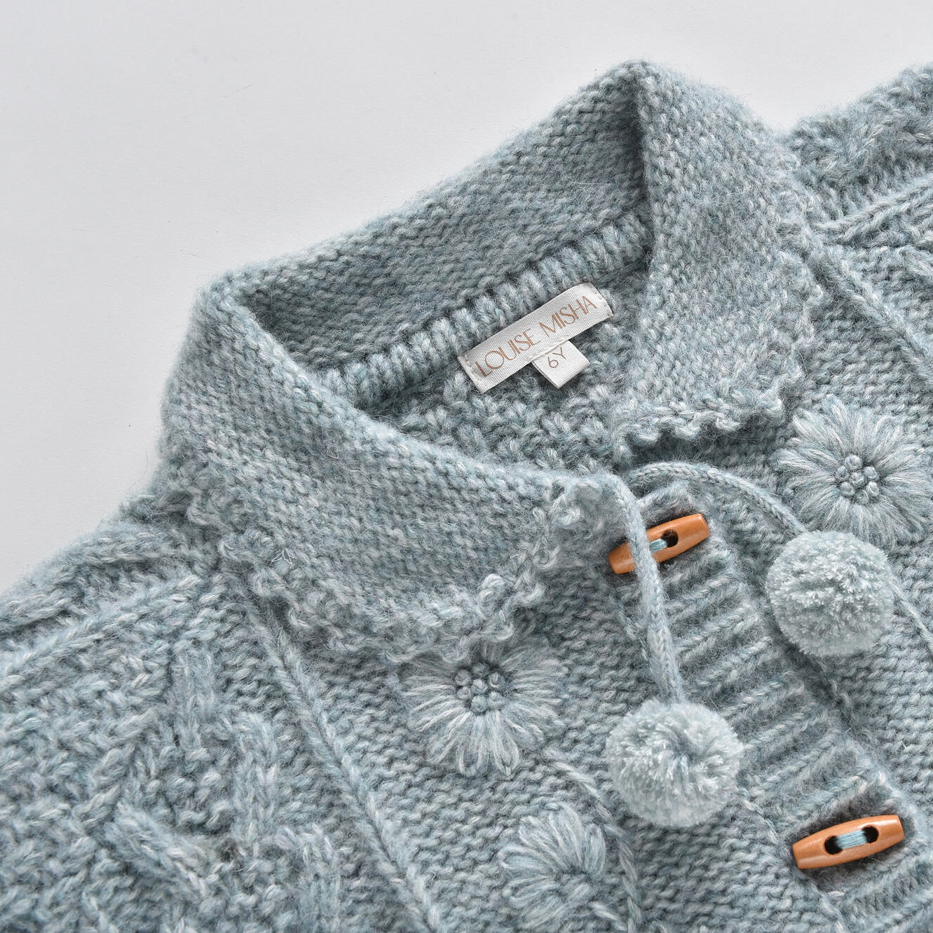 Girls Blue Wool Cardigan