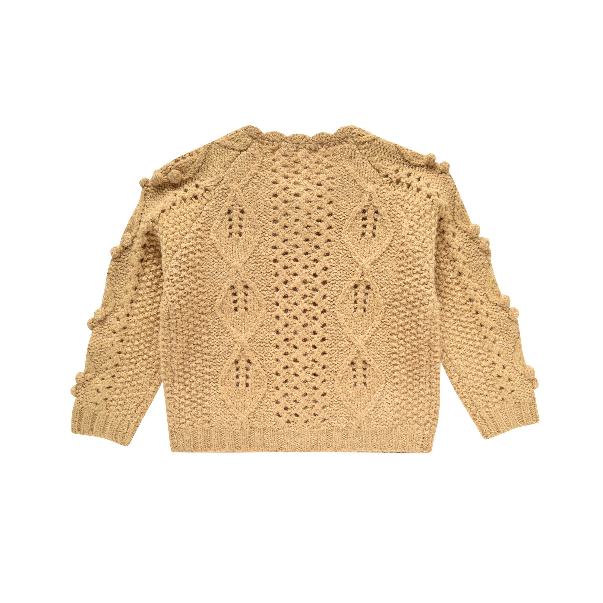 Girls Yellow Wool Cardigan
