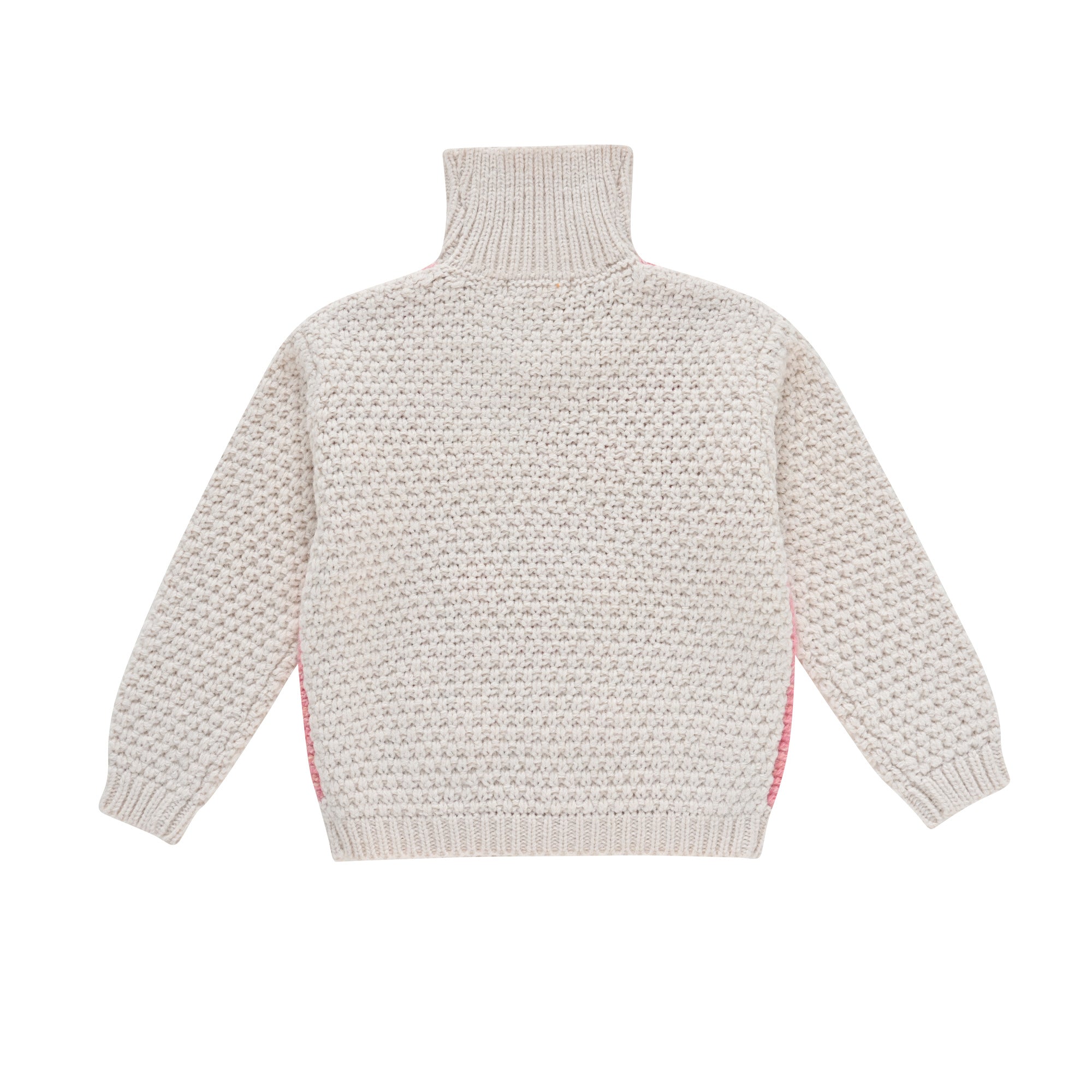 Girls White Flower Sweater