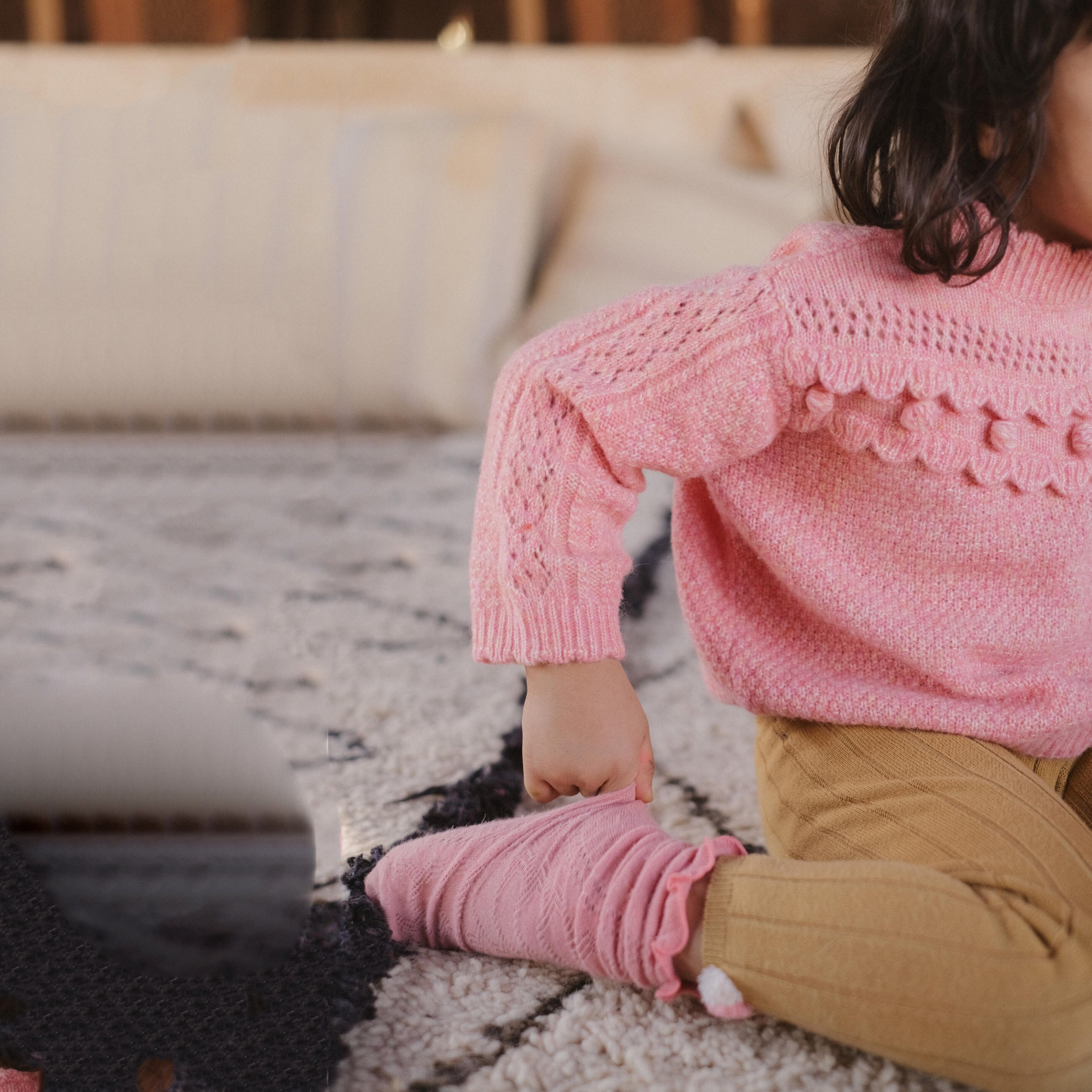 Girls Pink Wool Sweater