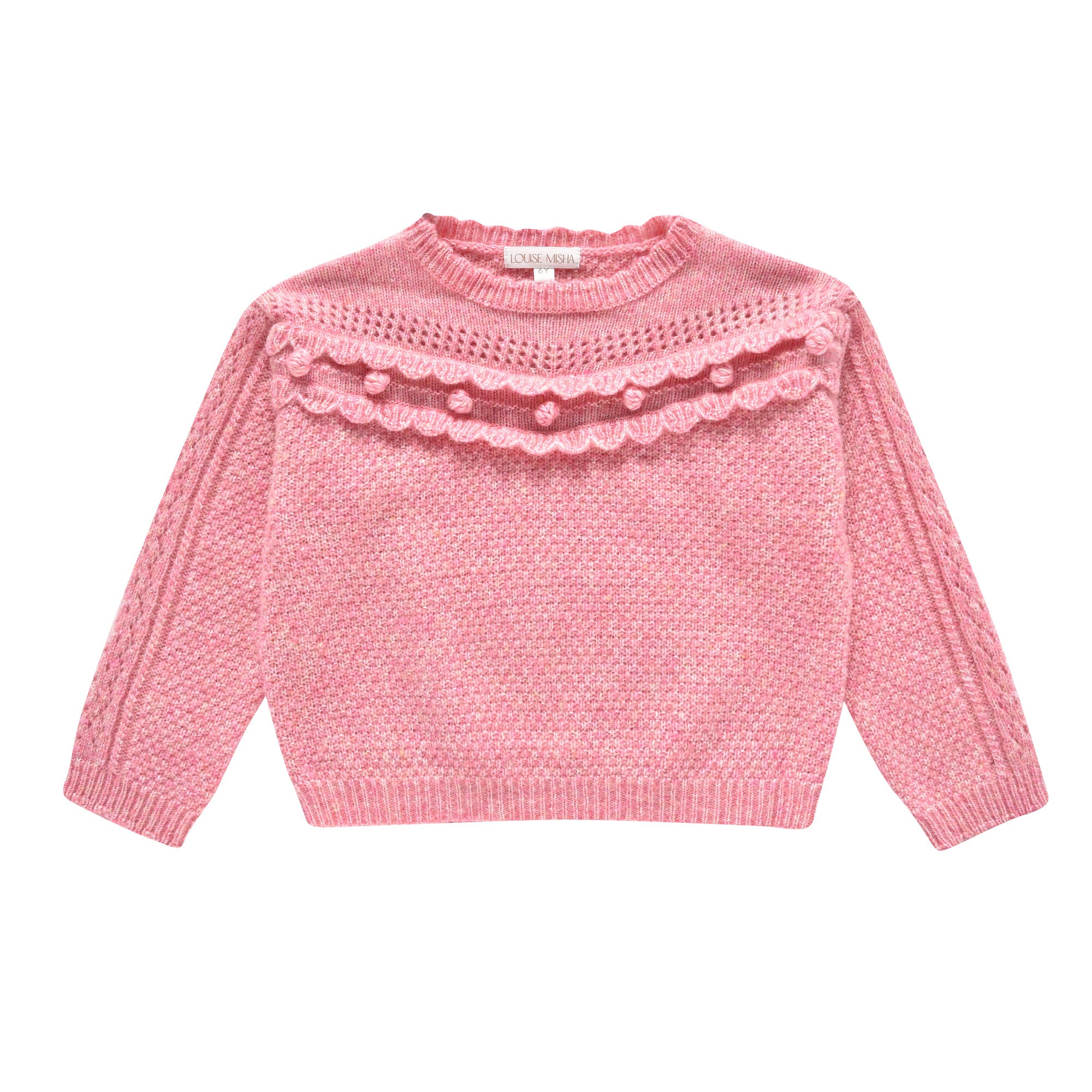 Girls Pink Wool Sweater