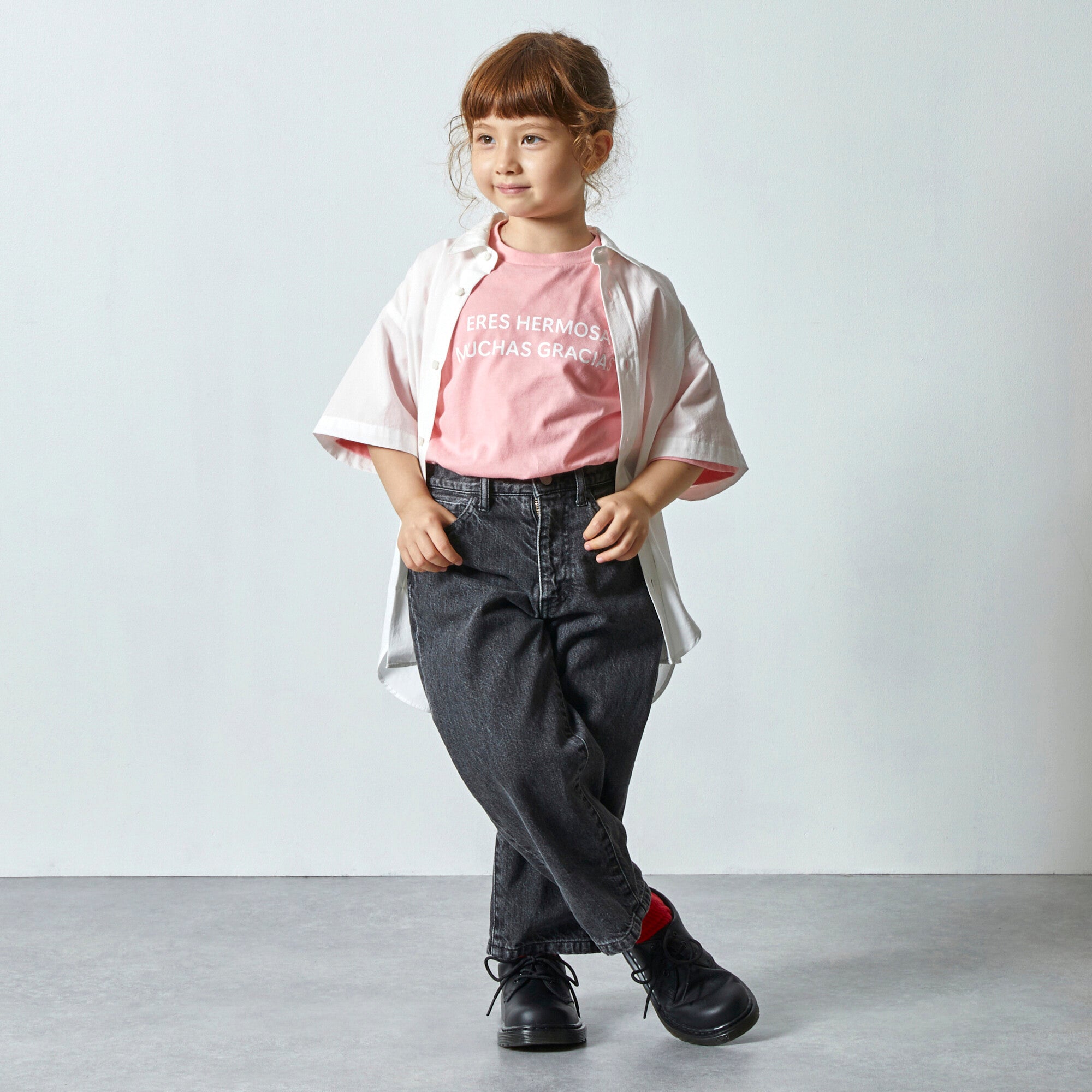 Boys & Girls White Cotton Shirt