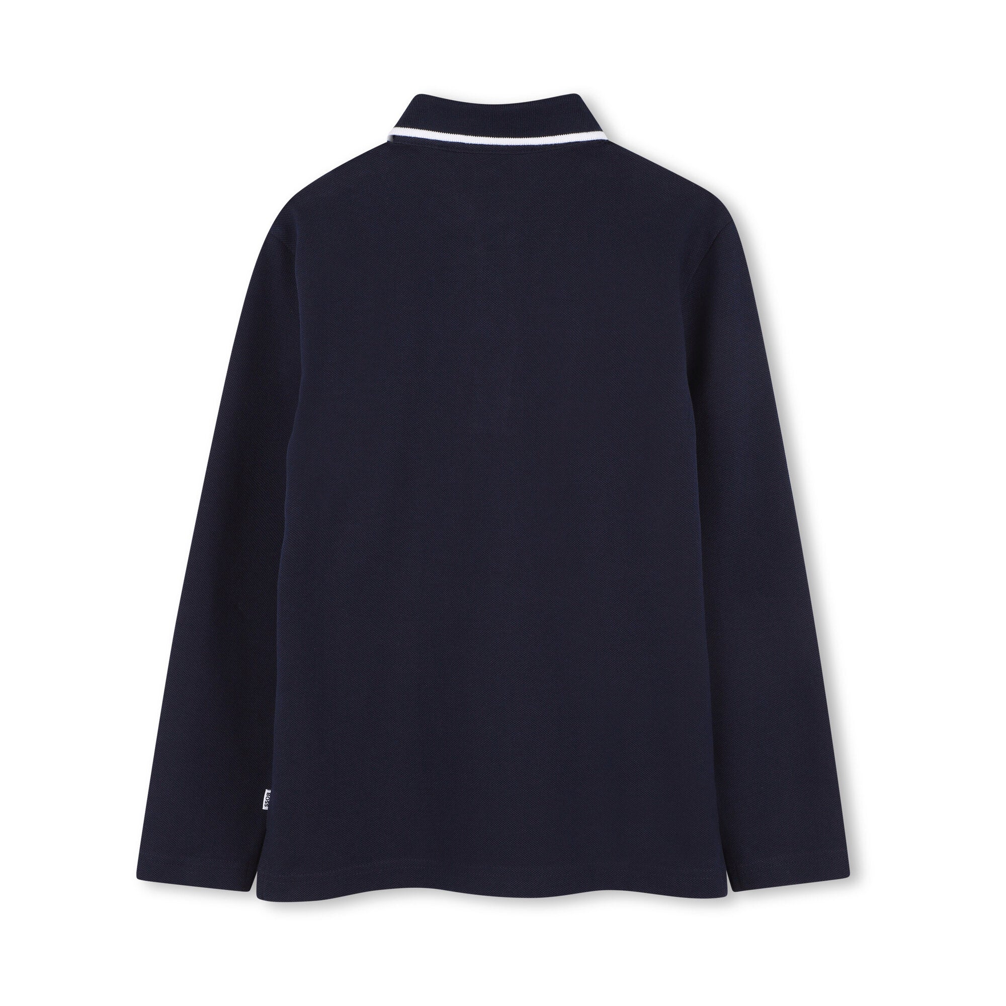 Boys Blue Logo Cotton Polo Shirt