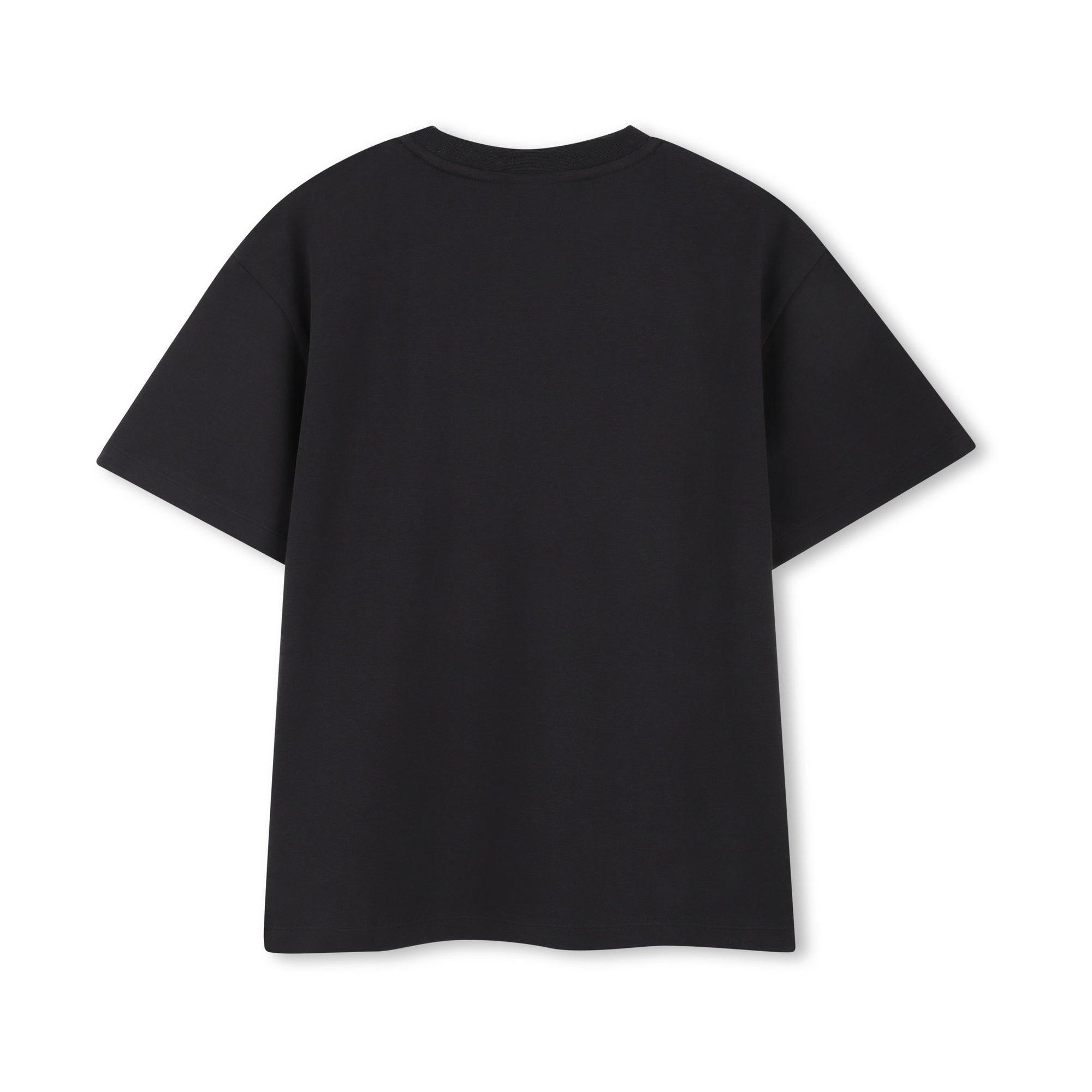 Girls Black Logo Cotton T-Shirt