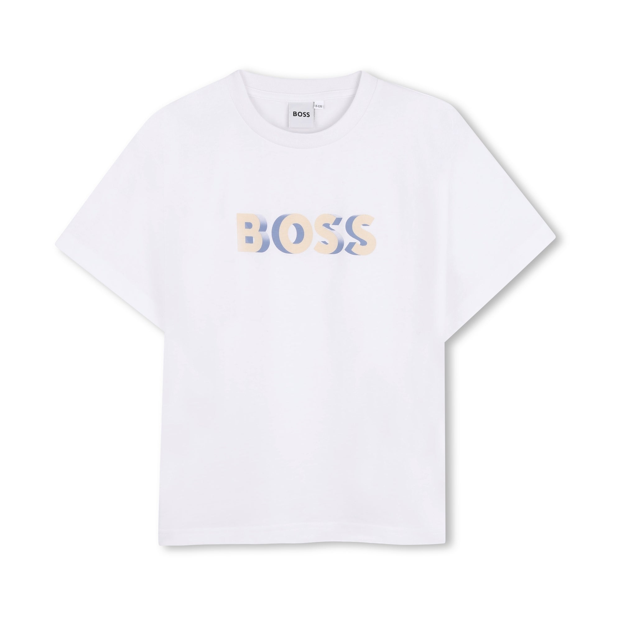 Boys White Cotton T-Shirt & Shorts Set