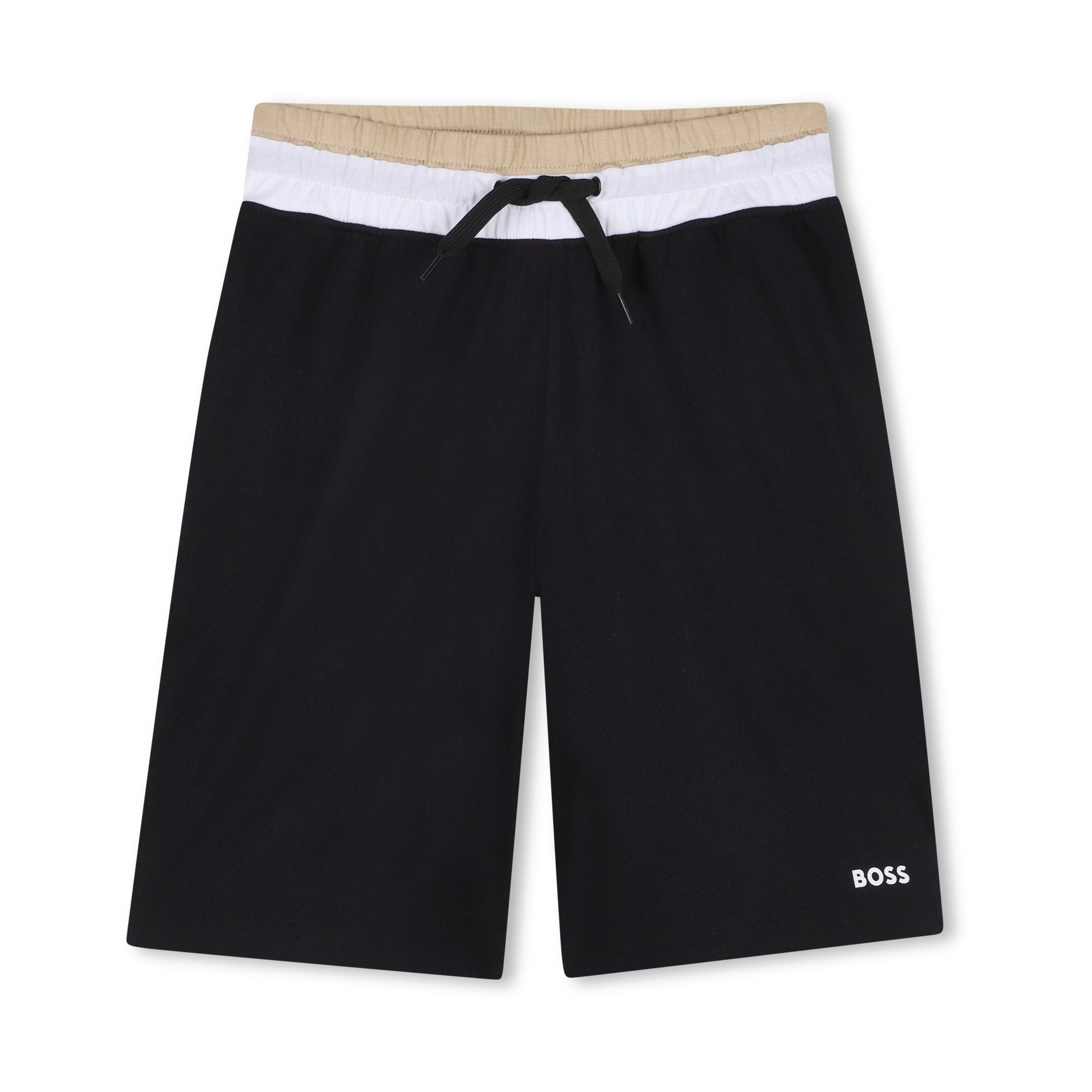 Boys Black Cotton T-Shirt & Shorts Set