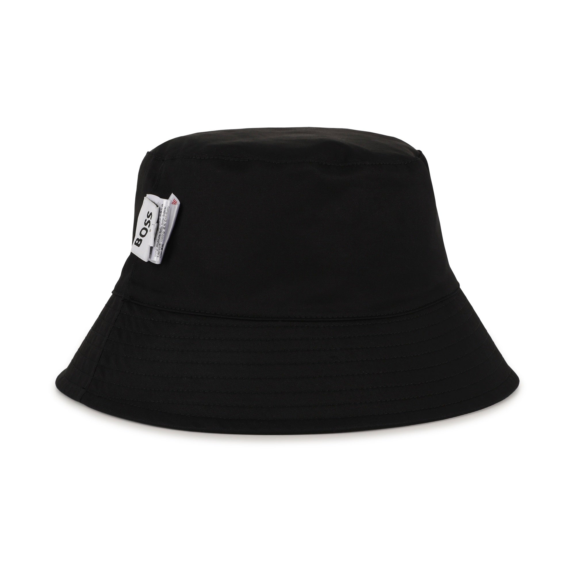Boys Black Logo Reversible Bucket Hat