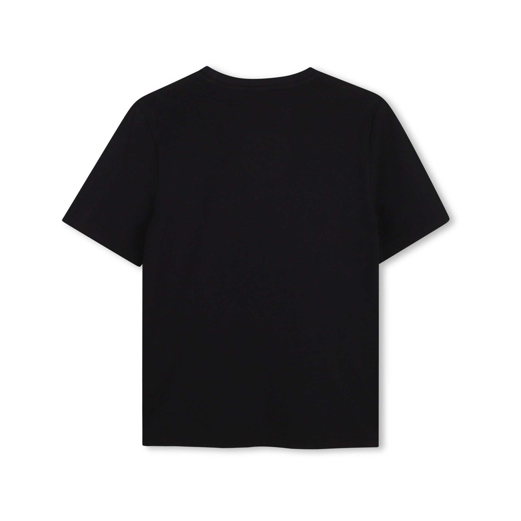 Boys Black Logo Cotton T-Shirt