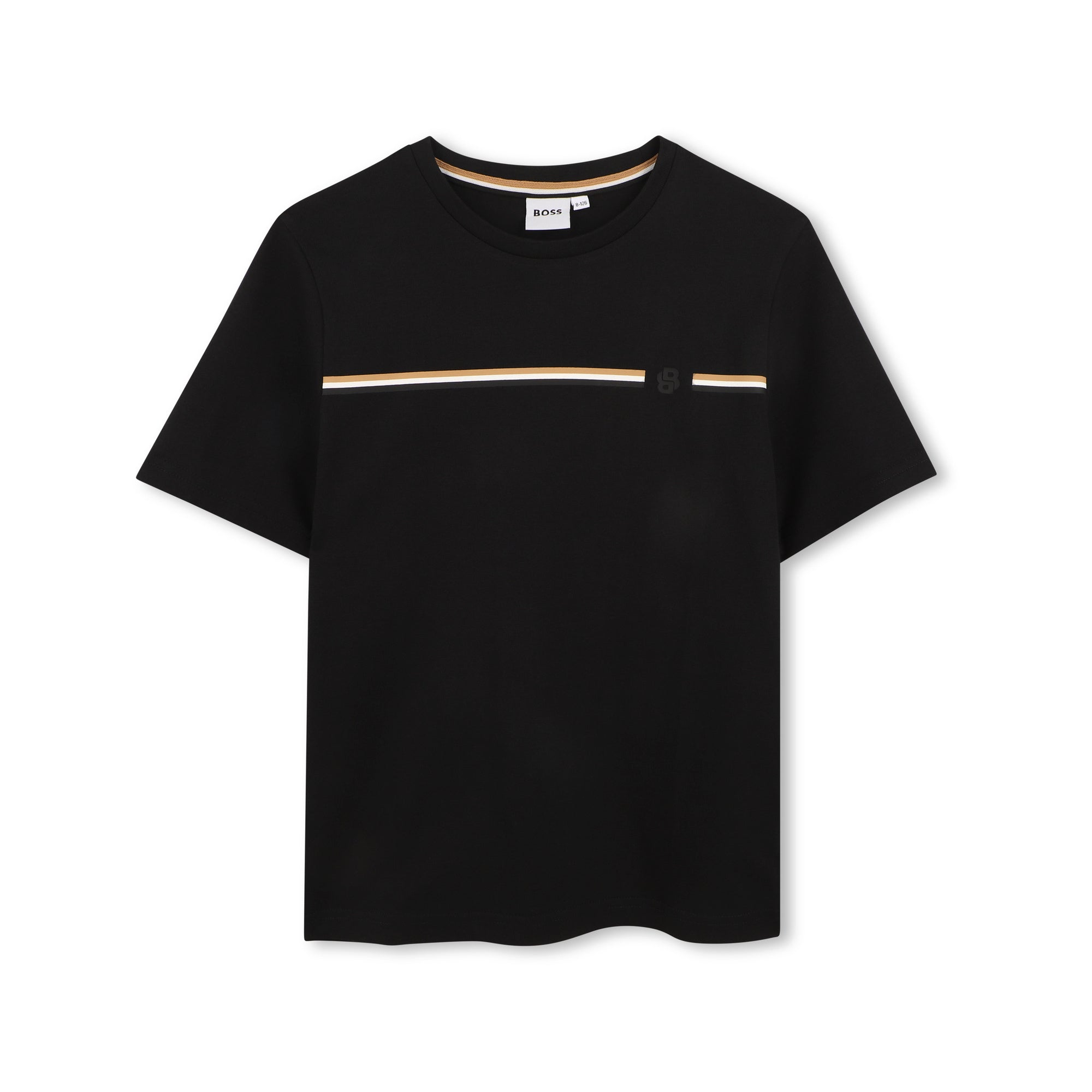 T-shirt noir en coton pour garçons