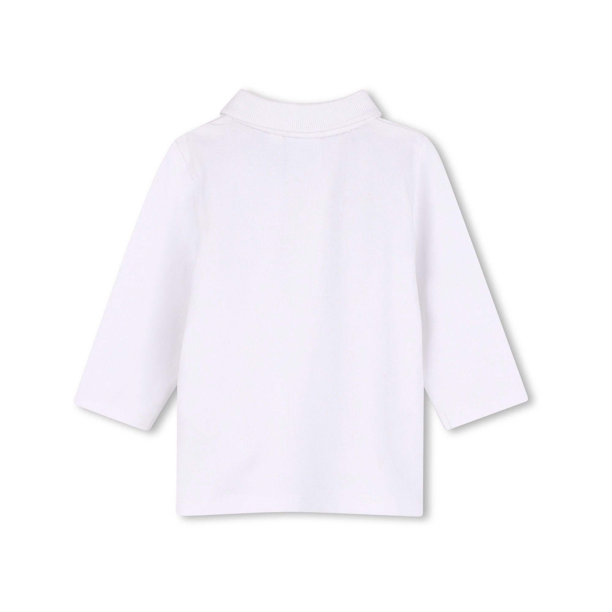 Baby Boys White Cotton Polo Shirt