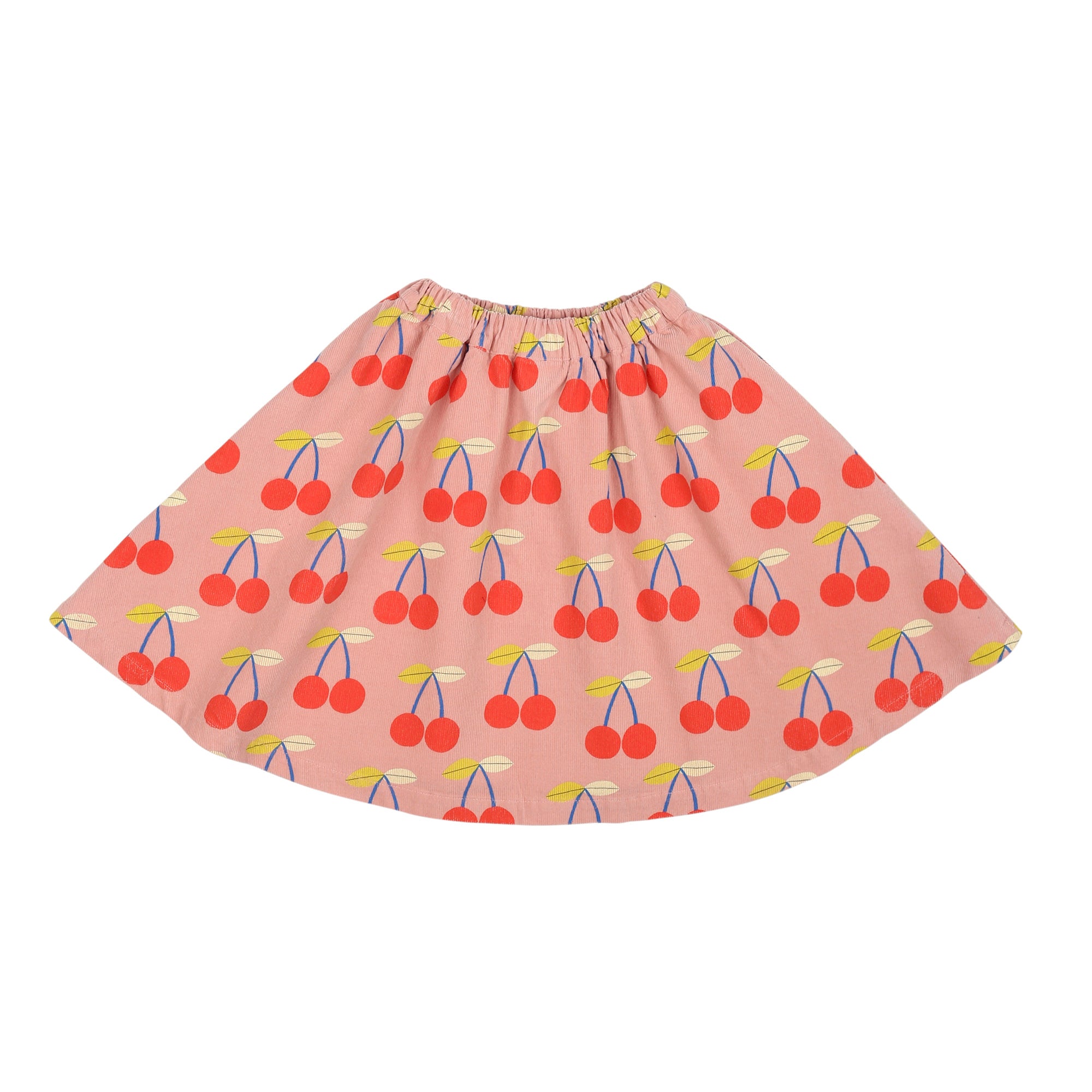 Girls Pink Cherry Cotton Skirt