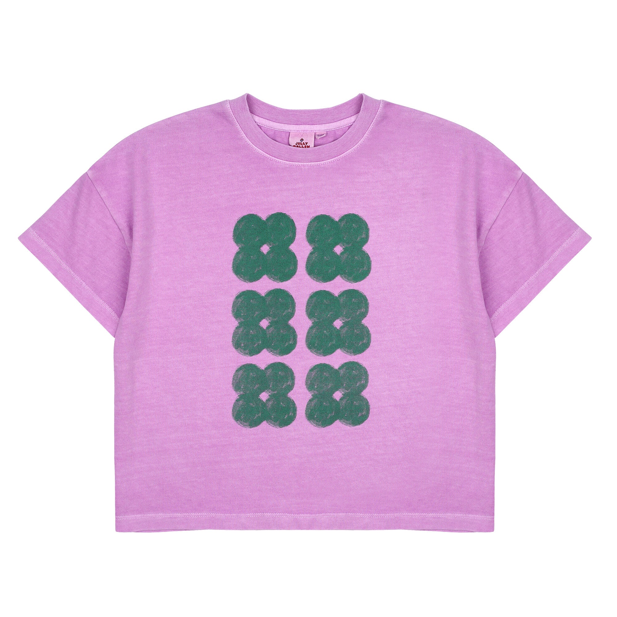 Boys & Girls Purple Printed Cotton T-Shirt