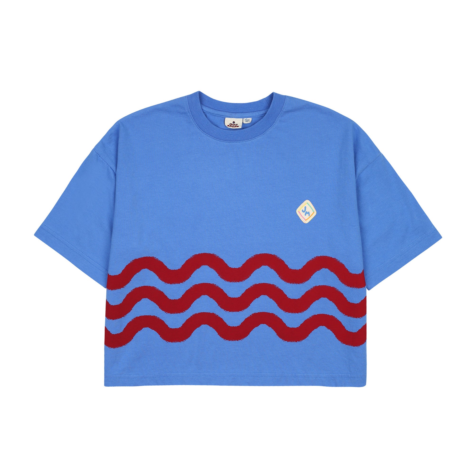 Boys & Girls Blue Wave Cotton T-Shirt