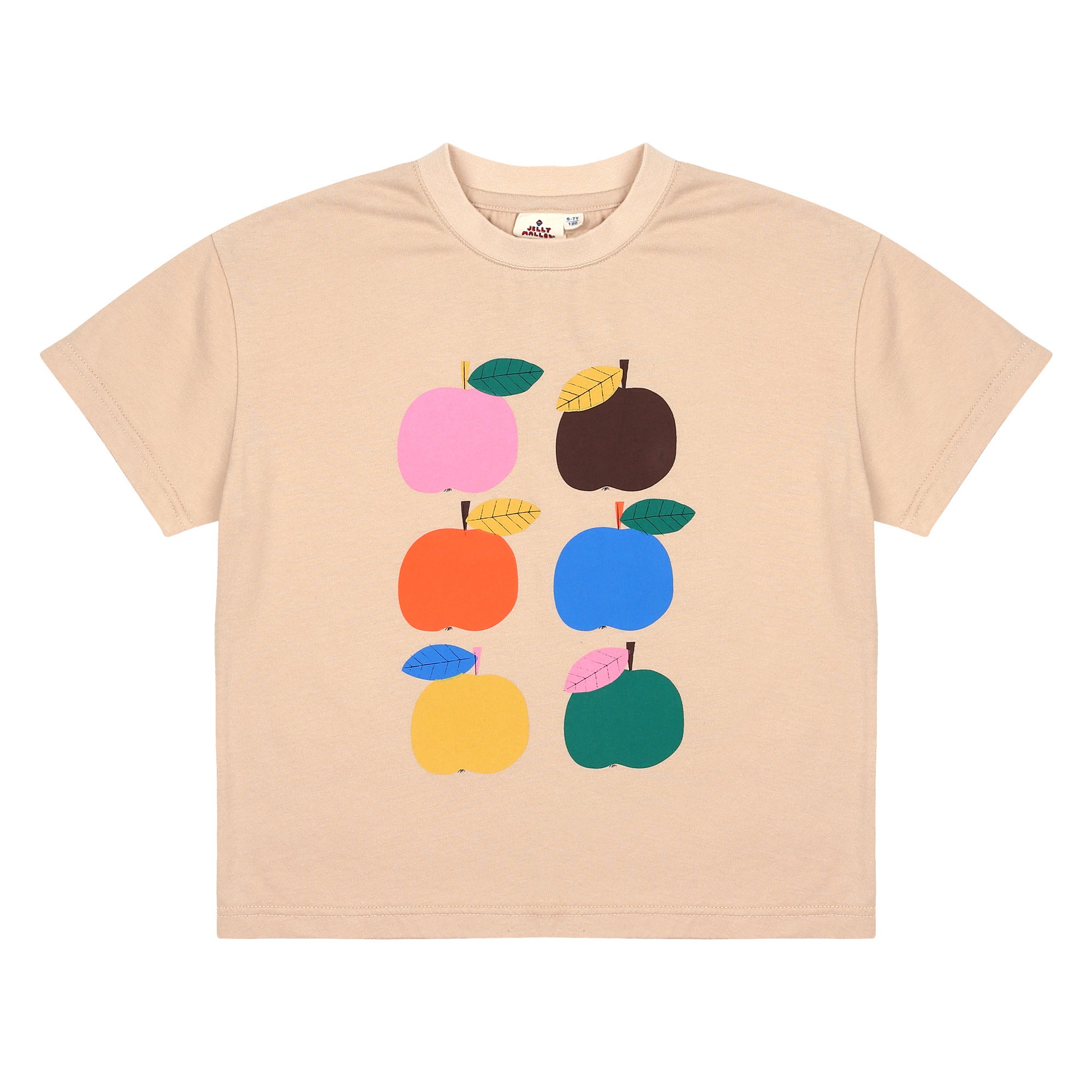 Boys & Girls Beige Printed Cotton T-Shirt