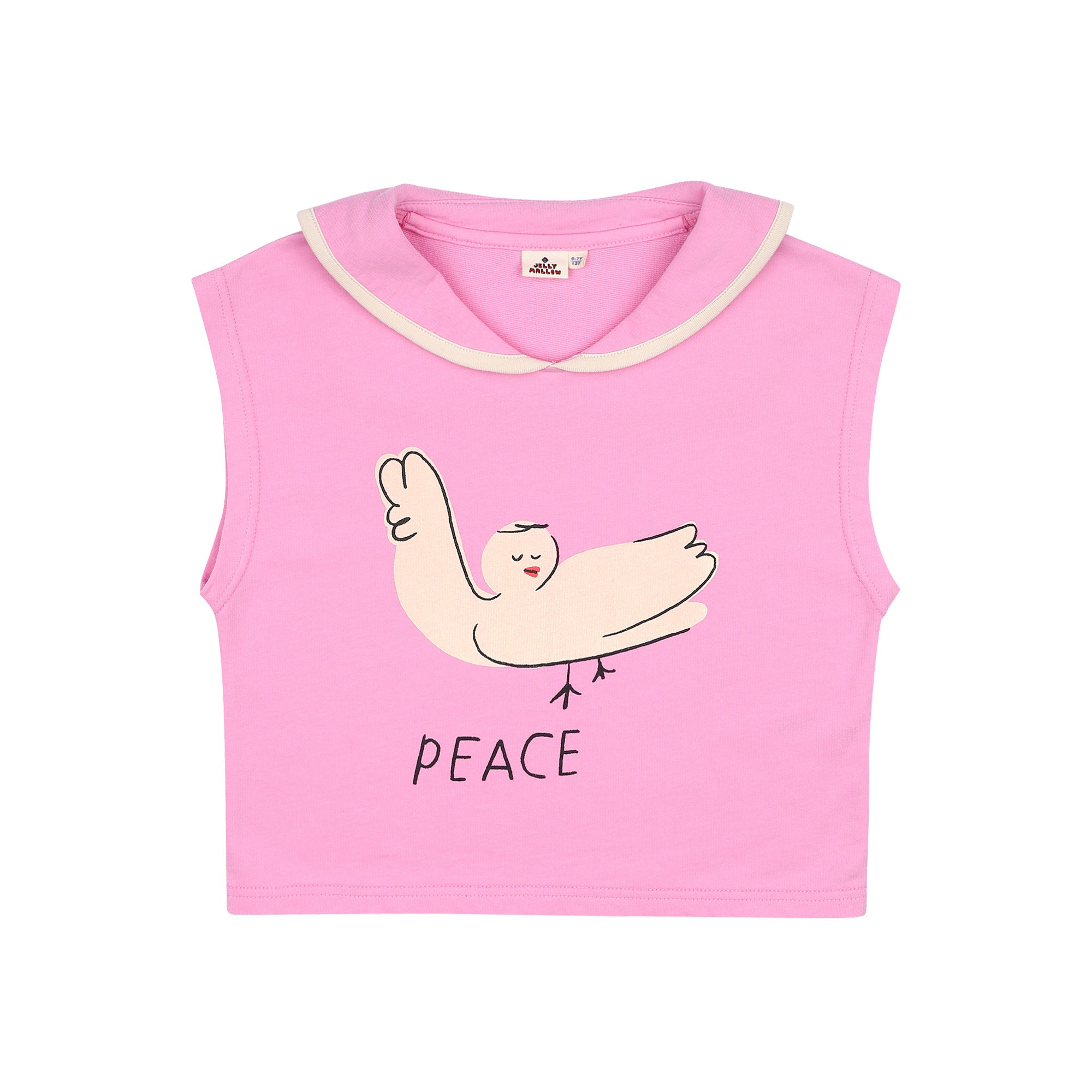 Girls Pink Printed Cotton T-Shirt