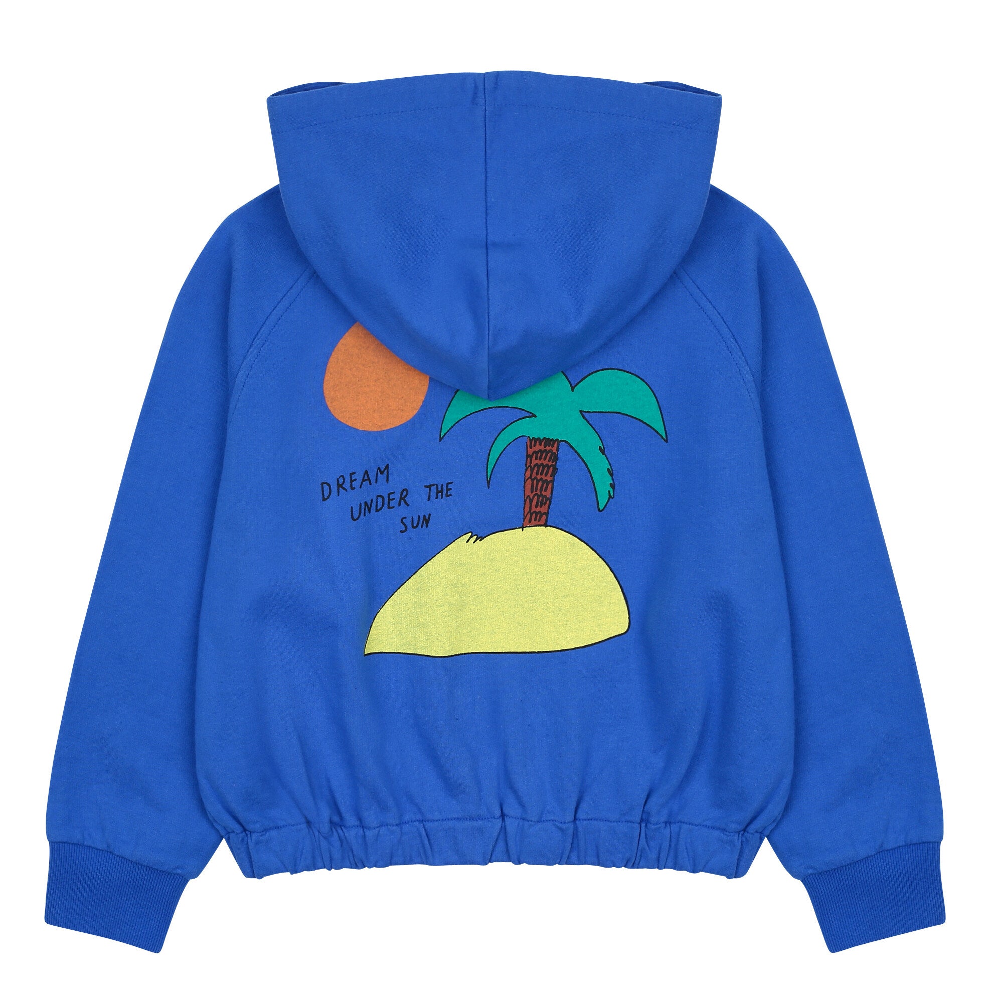 Boys & Girls Blue Cotton Hooded Sweatshirt