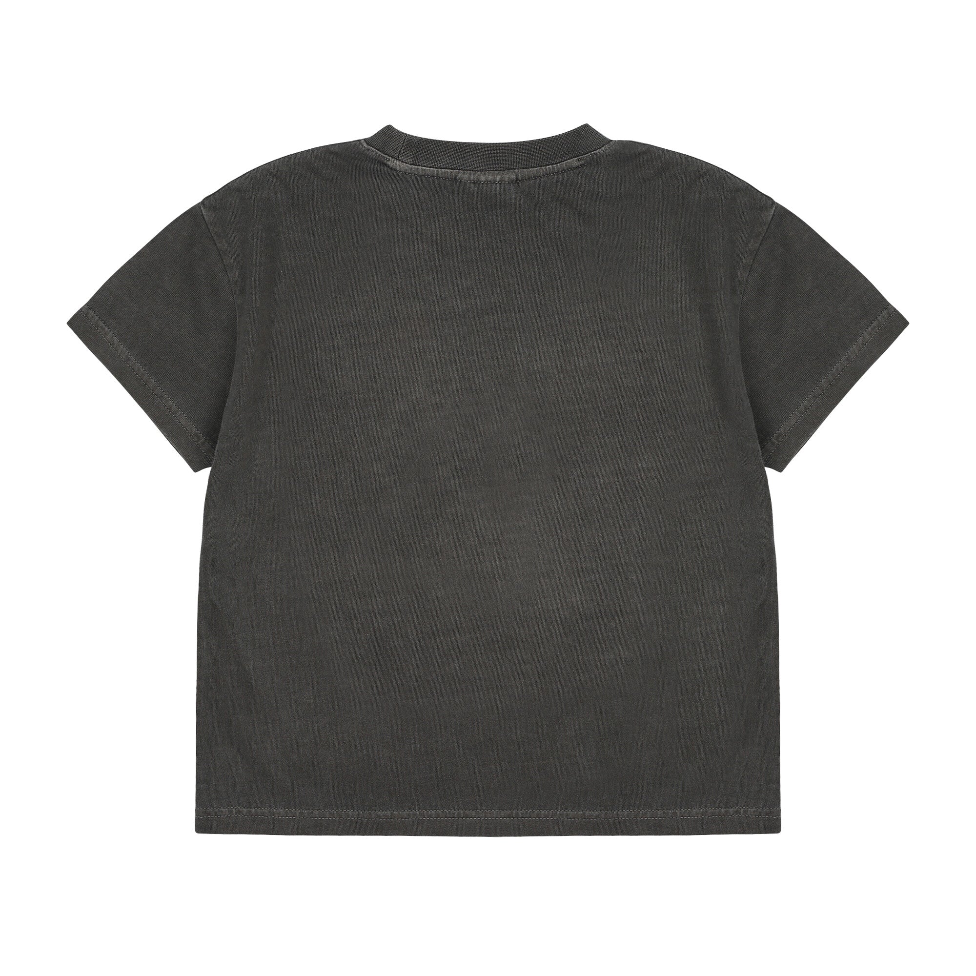 Boys & Girls Dark Grey Printed Cotton T-Shirt