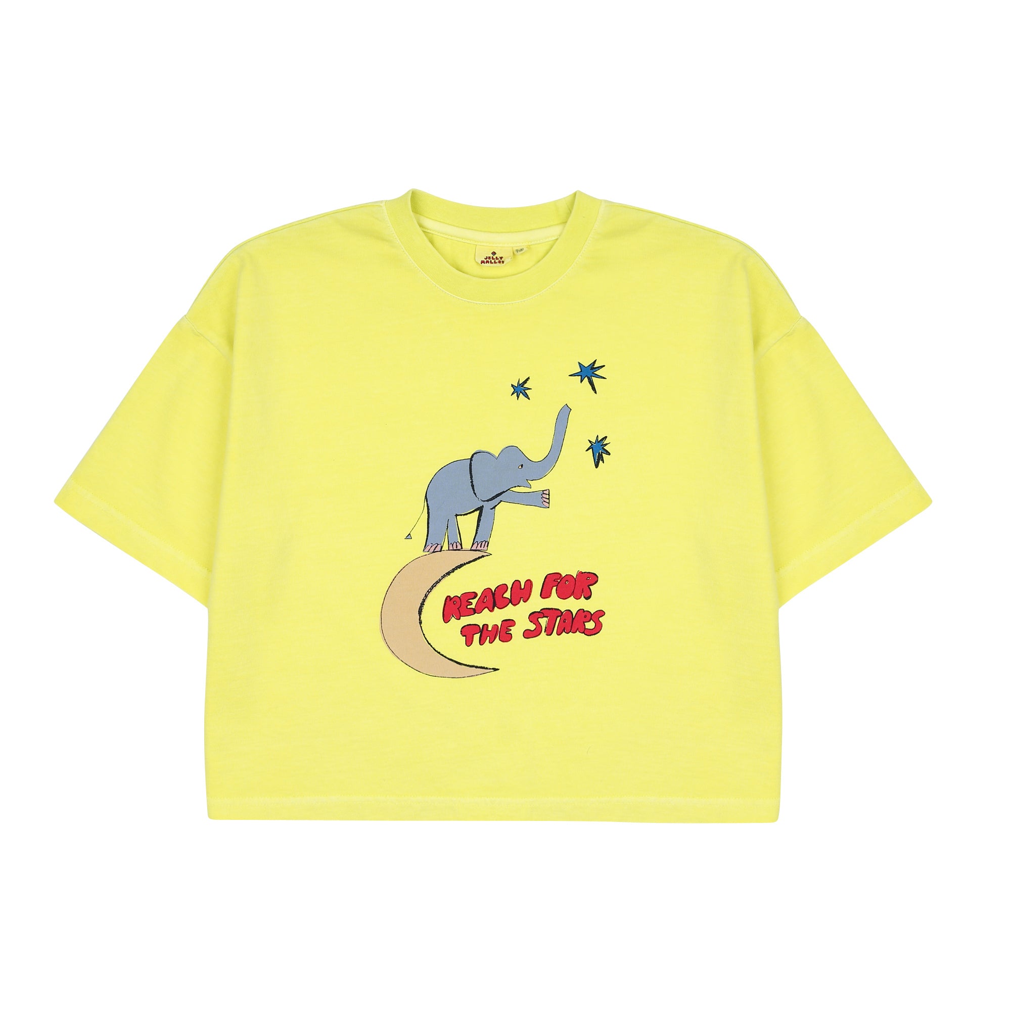 Boys & Girls Yellow Elephant Cotton T-Shirt