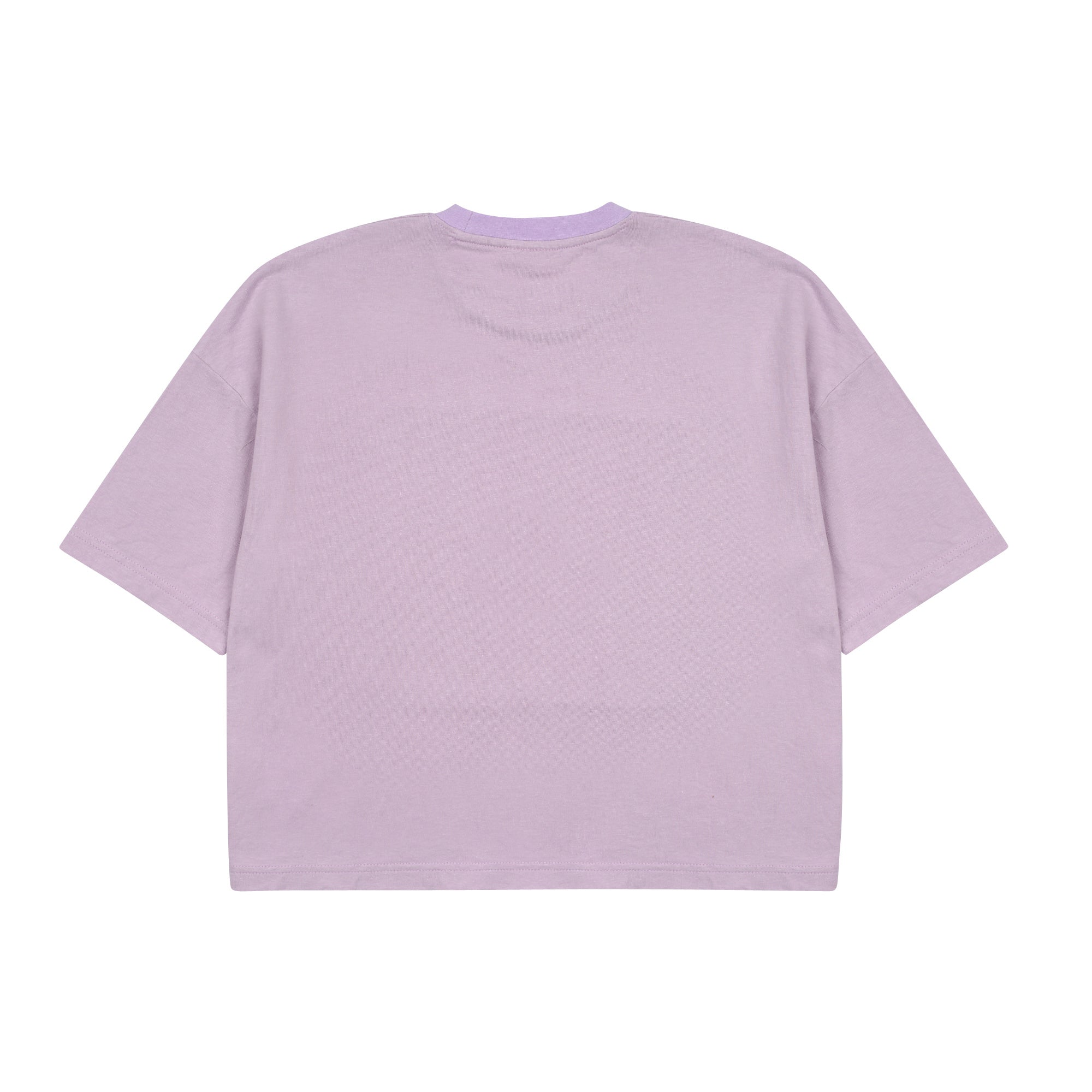 Boys & Girls Light Purple Printed Cotton T-Shirt