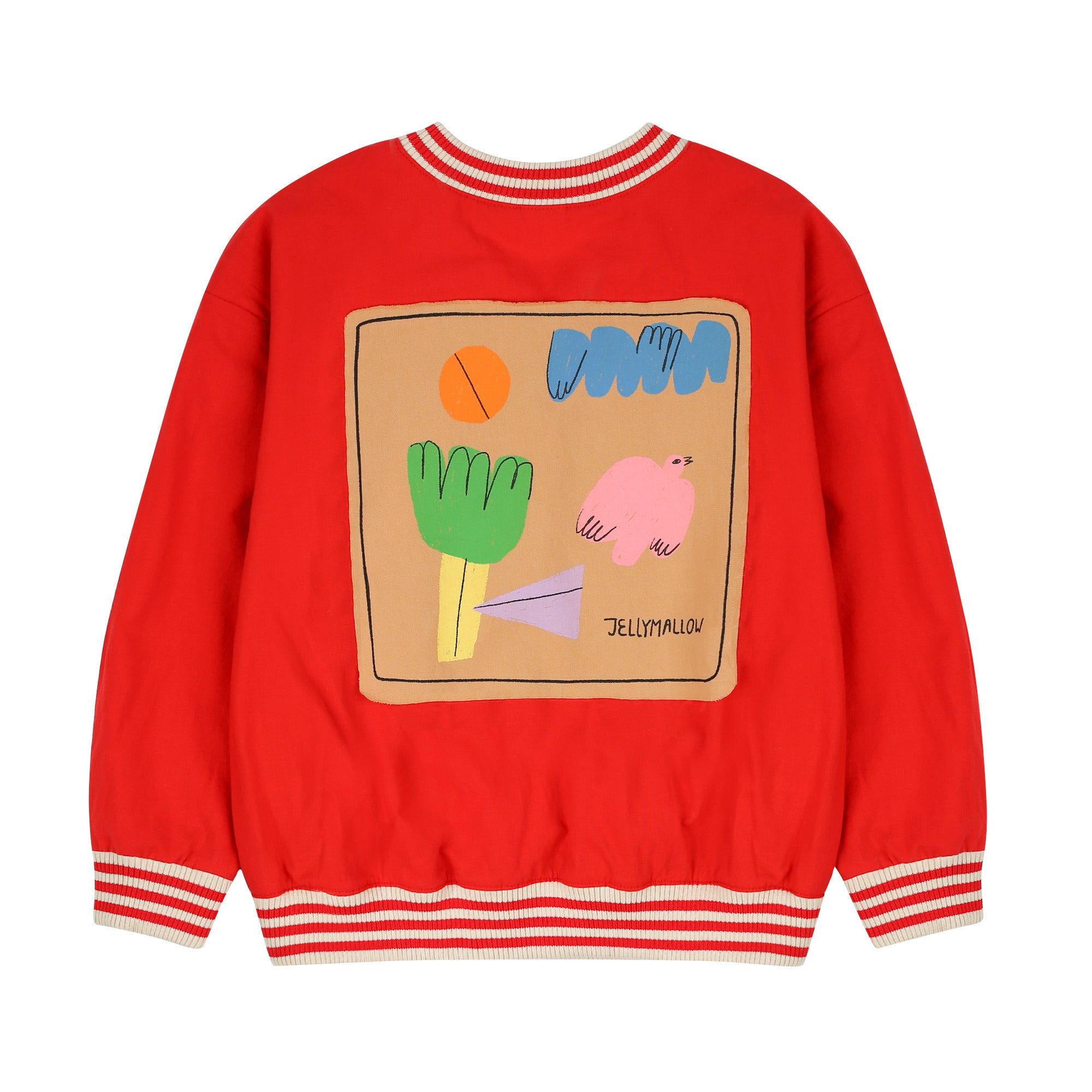 Boys & Girls Red V-Neck Cotton Sweatshirt