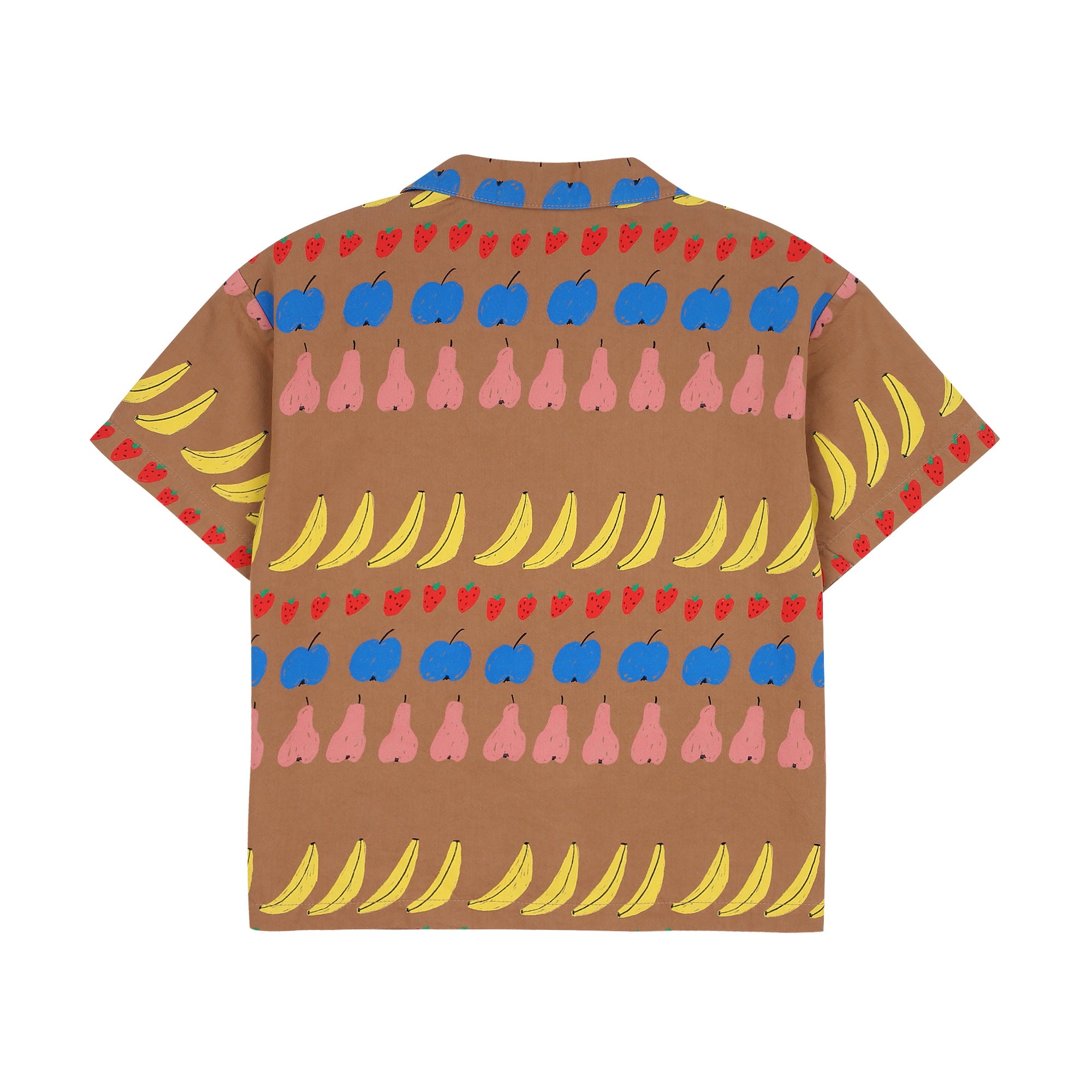 Boys & Girls Brown Printed Cotton Shirt