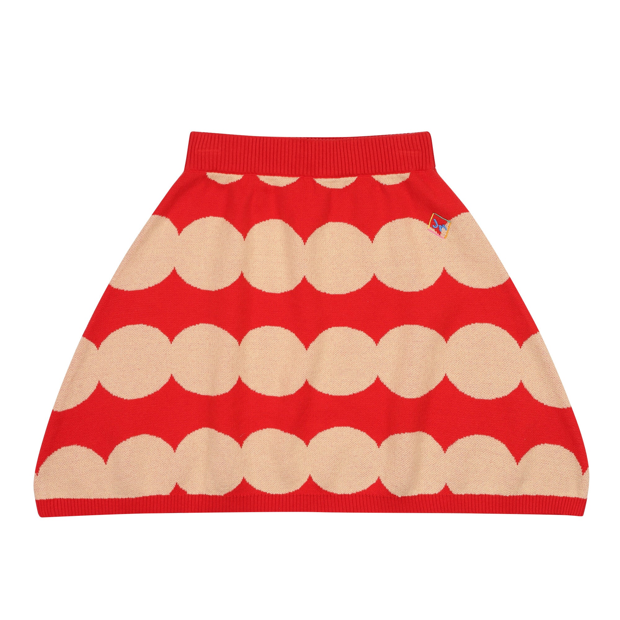 Girls Red Dots Knit Skirt