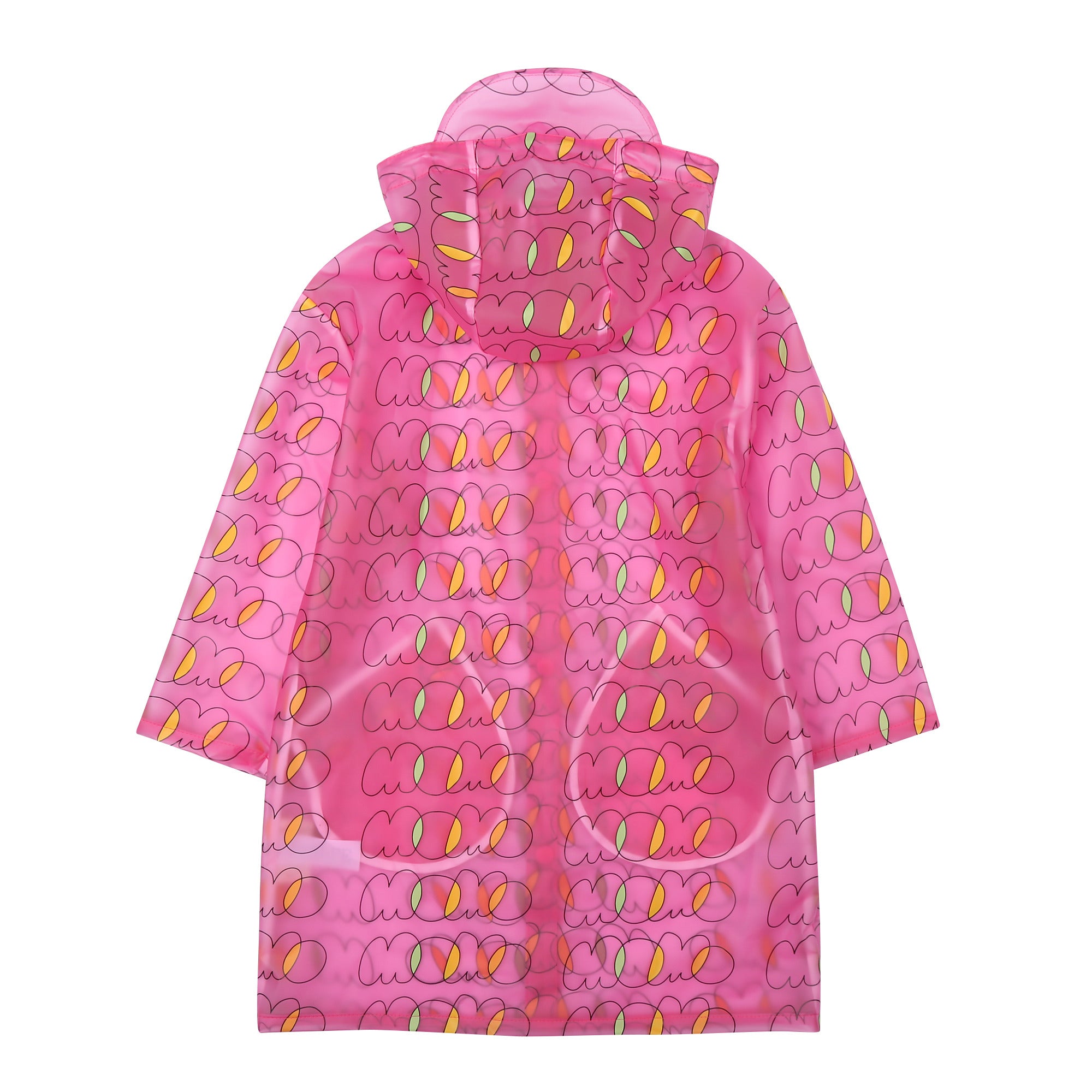 Girls Pink Hooded Raincoat