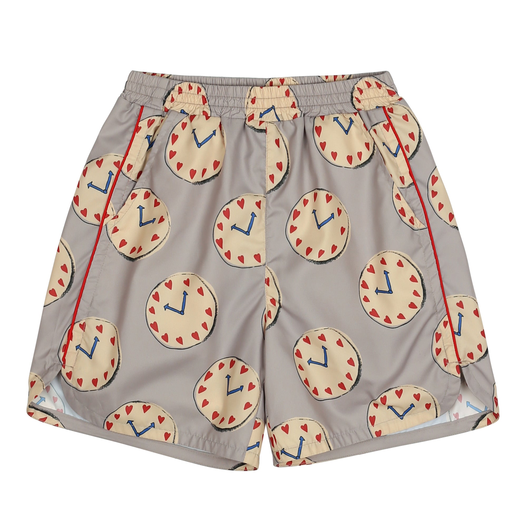 Boys & Girls Grey Printed Shorts