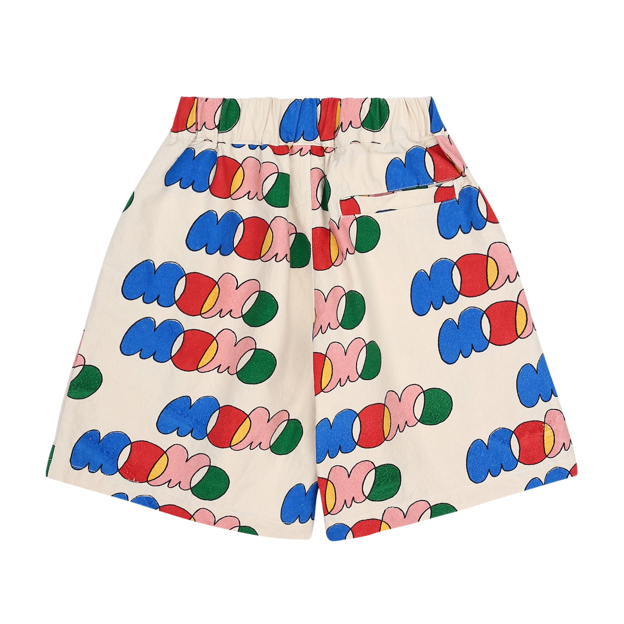 Boys & Girls Ivory Printed Cotton Shorts