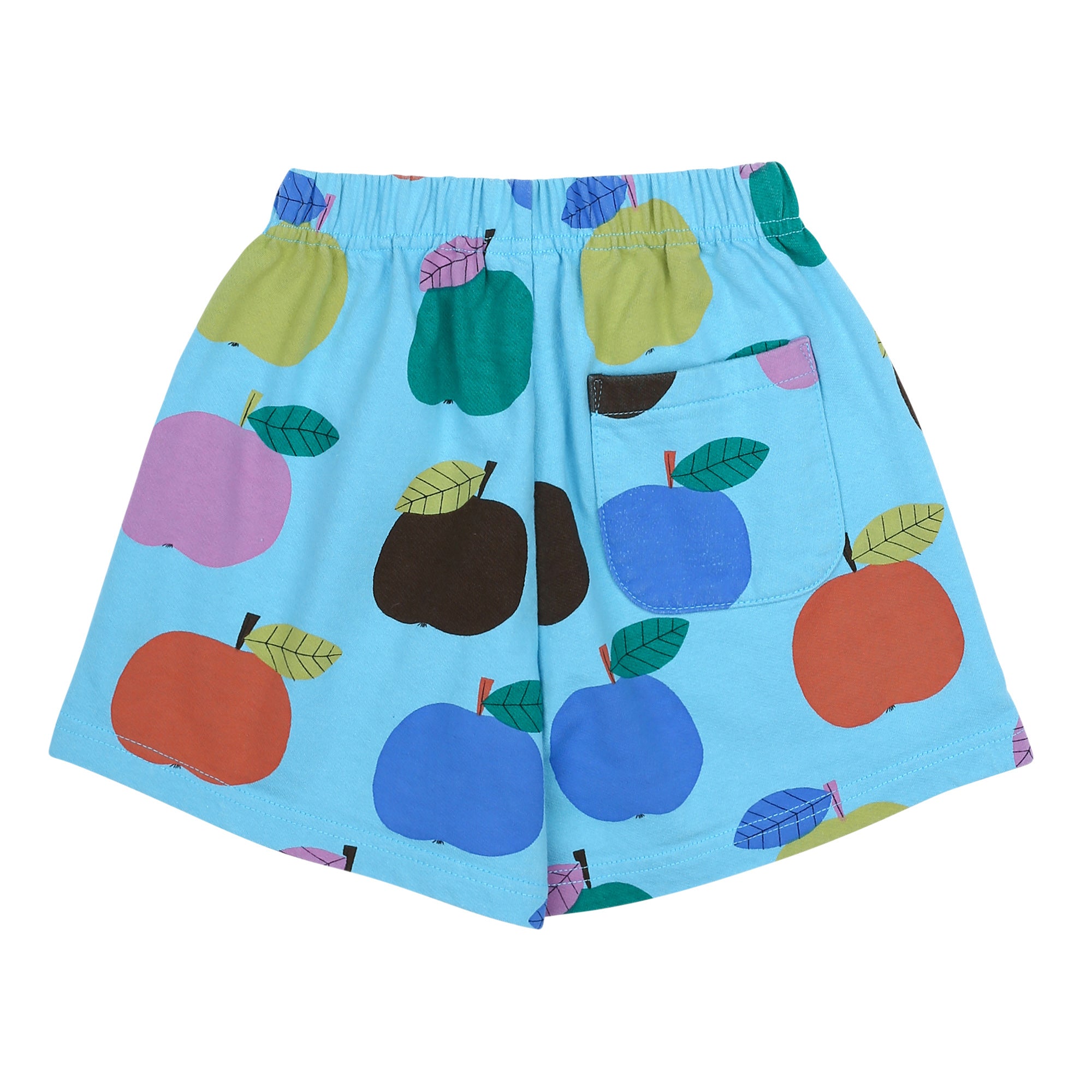 Boys & Girls Blue Printed Cotton Shorts