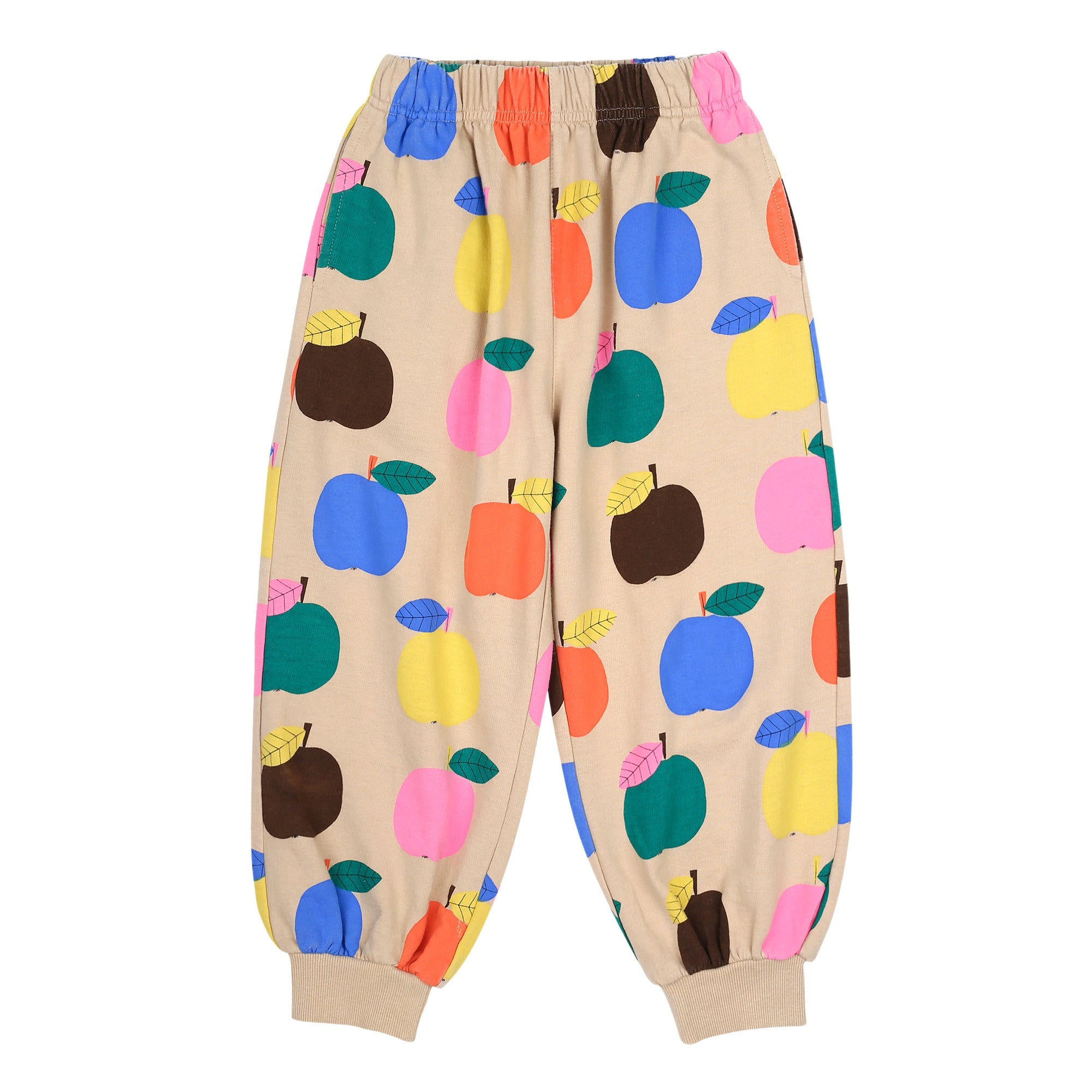 Boys & Girls Beige Printed Cotton Trousers