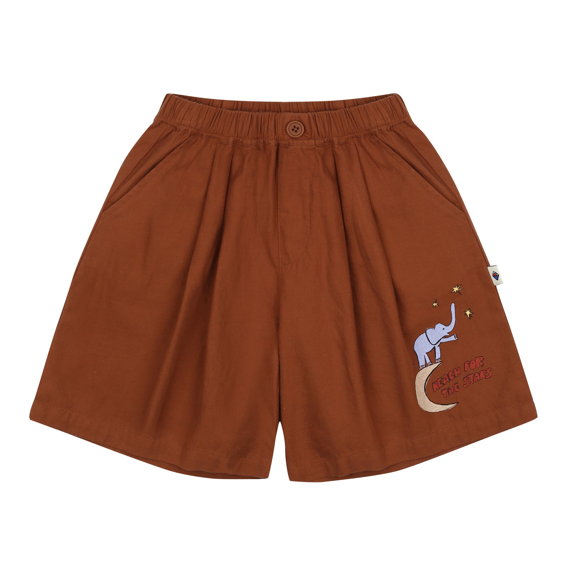 Boys & Girls Brown Cotton Shorts