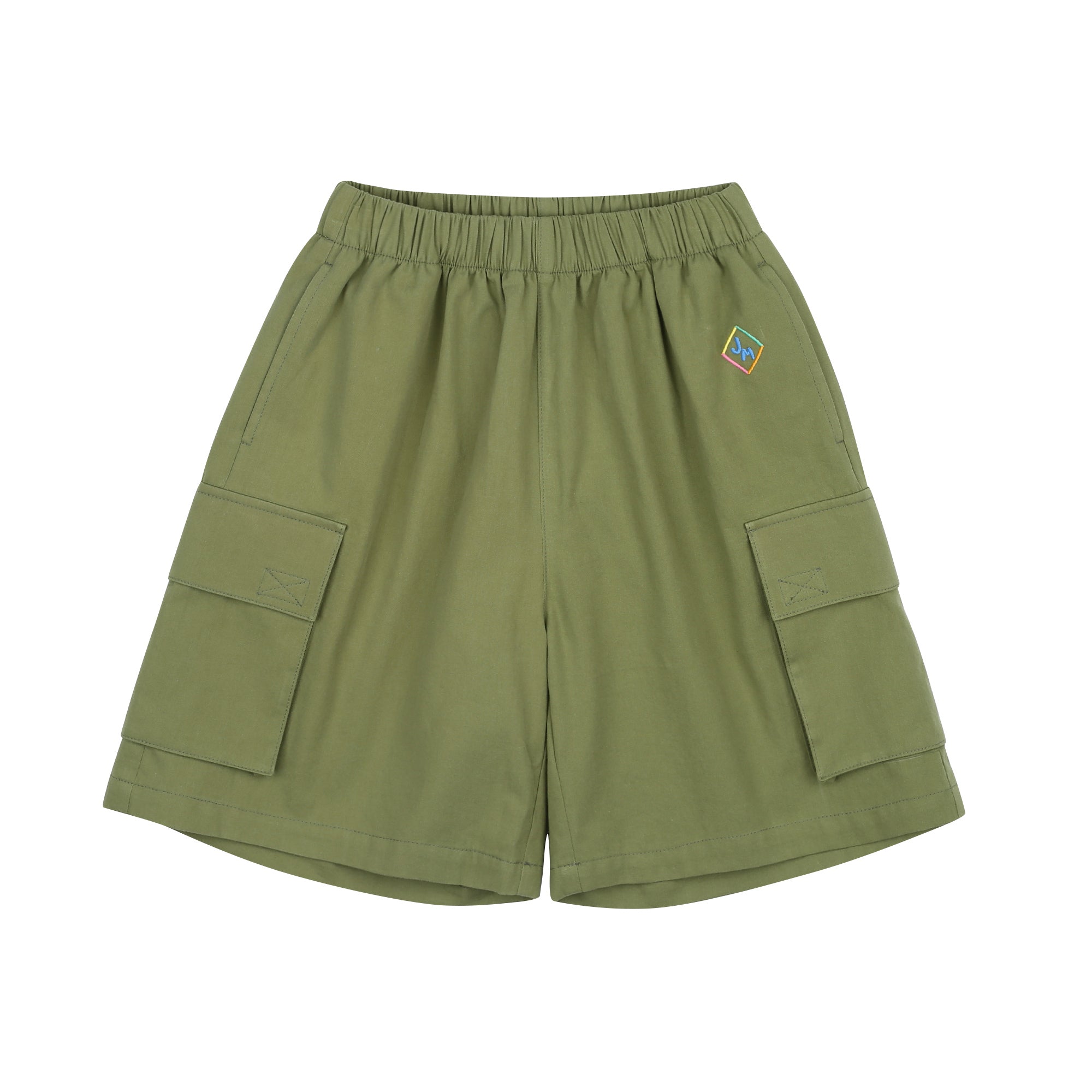 Boys & Girls Green Cotton Shorts