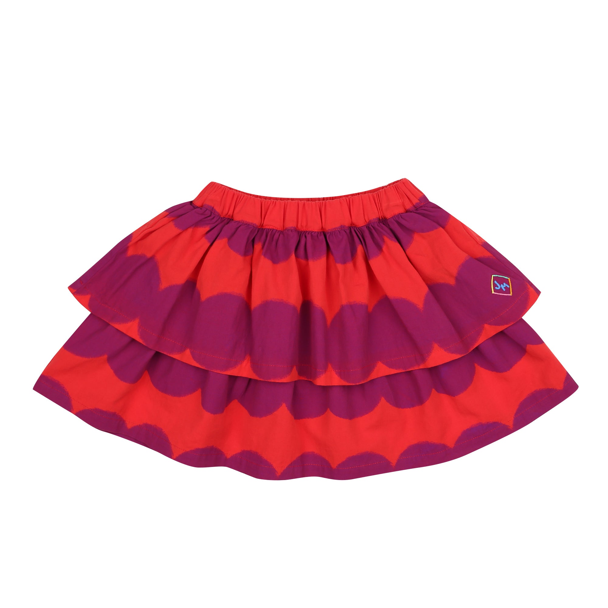 Girls Purple Dots Cotton Skirt