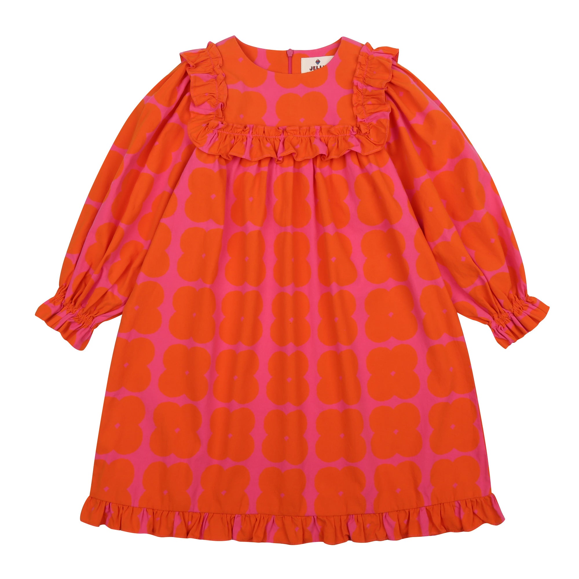 Girls Pink Check Cotton Dress