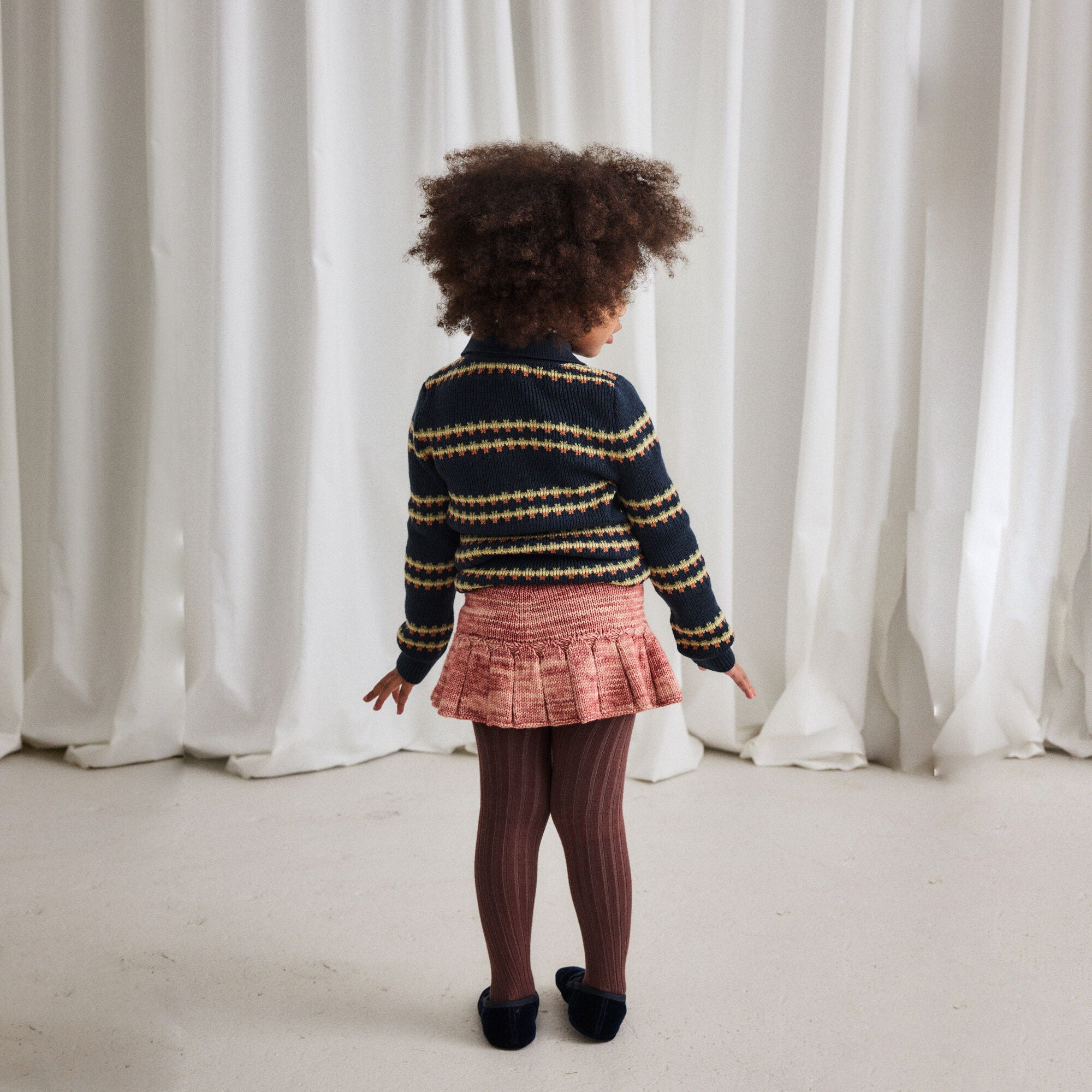 Girls Pink Wool Skirt
