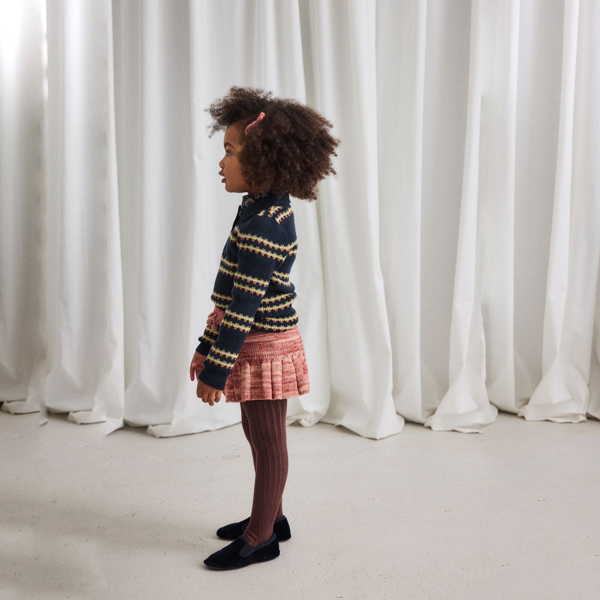 Girls Pink Wool Skirt