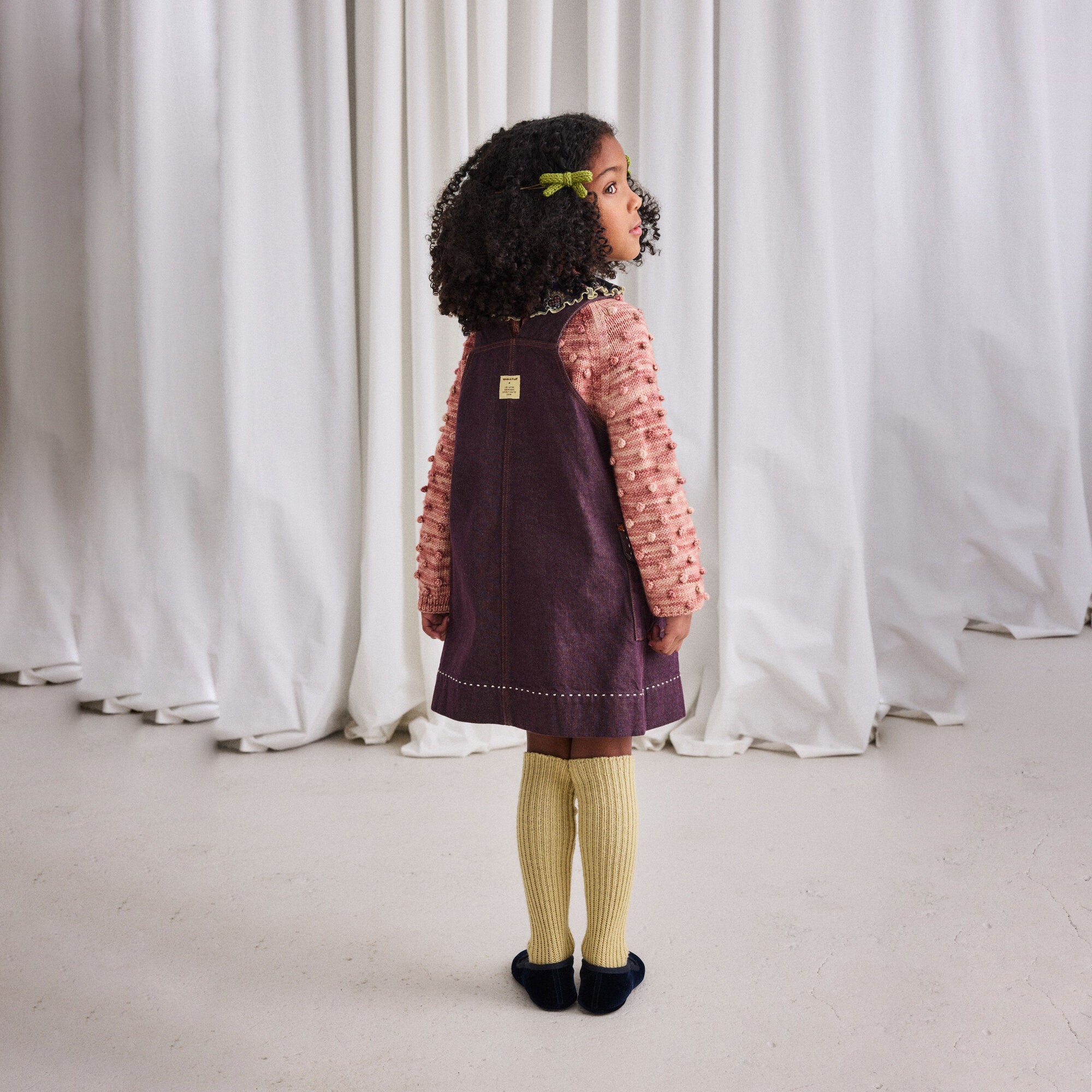 Boys & Girls Pink Popcorn Wool Sweater