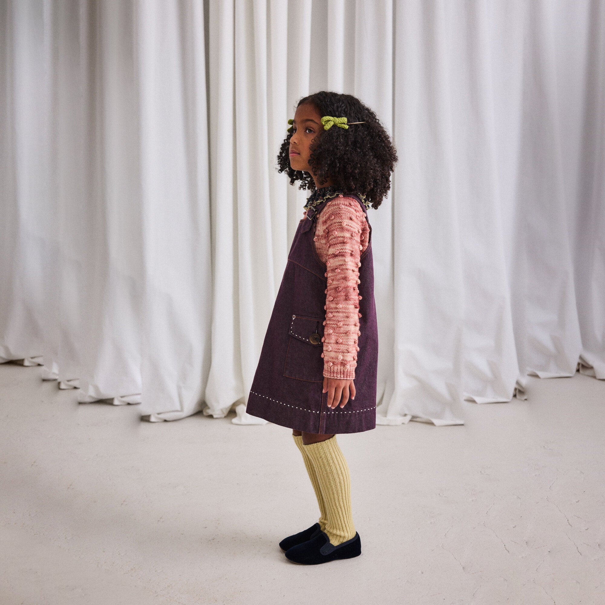 Boys & Girls Pink Popcorn Wool Sweater