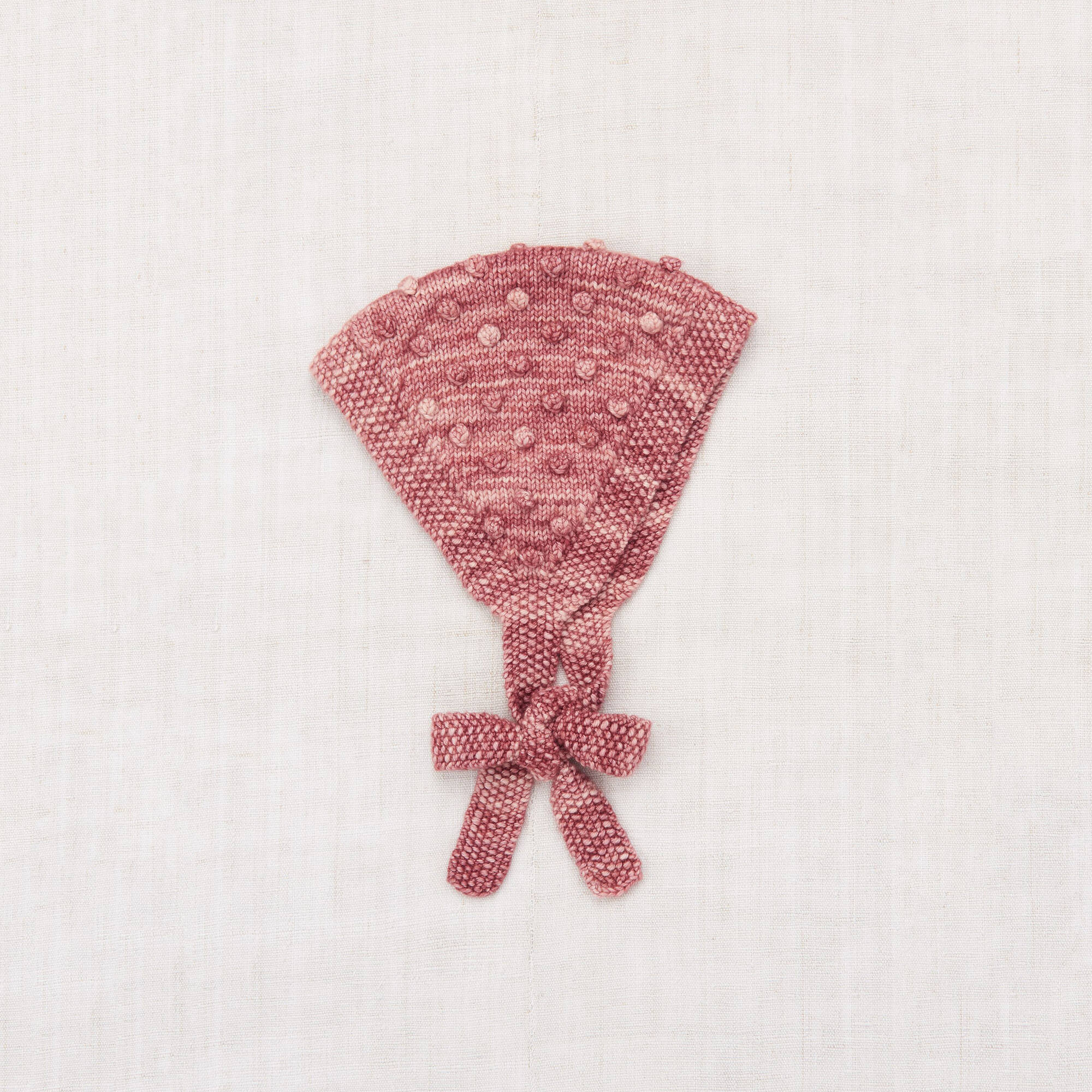 Girls Pink Wool Popcorn Headwarmer