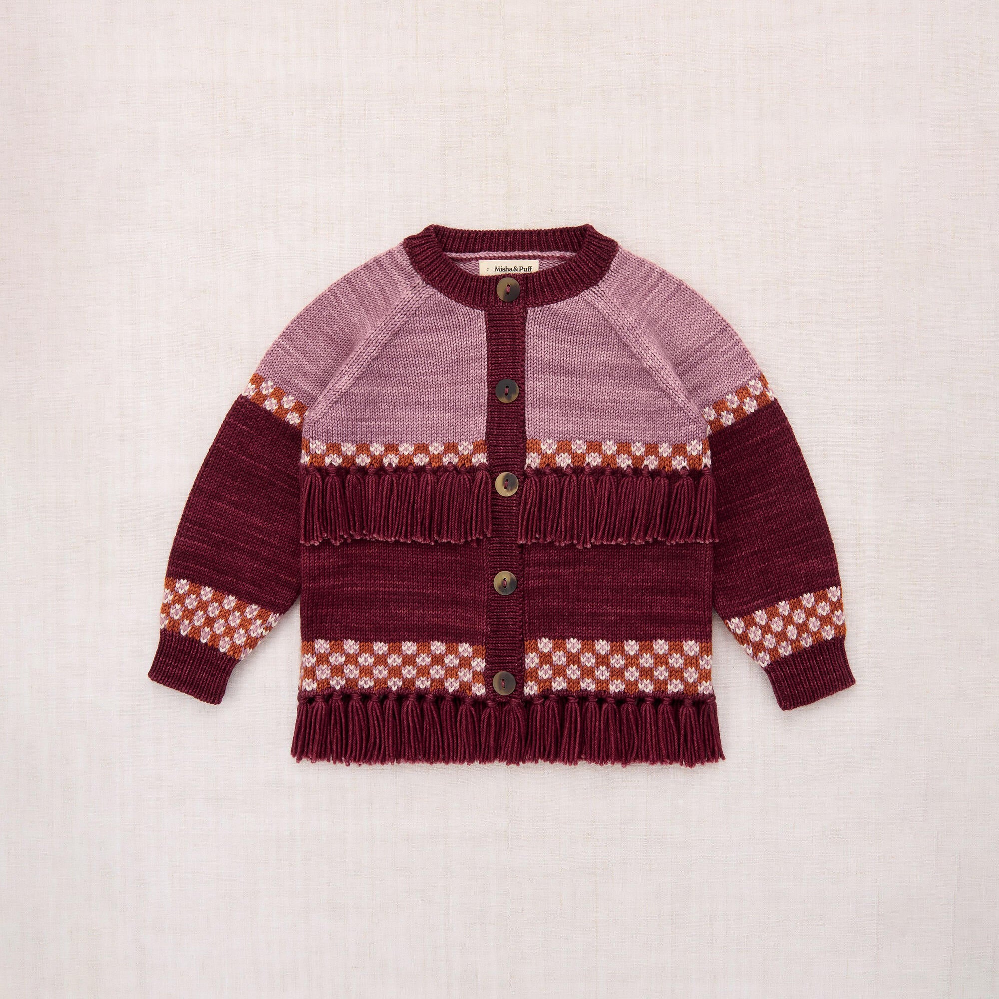 Boys & Girls Pink Tassel Wool Jacket