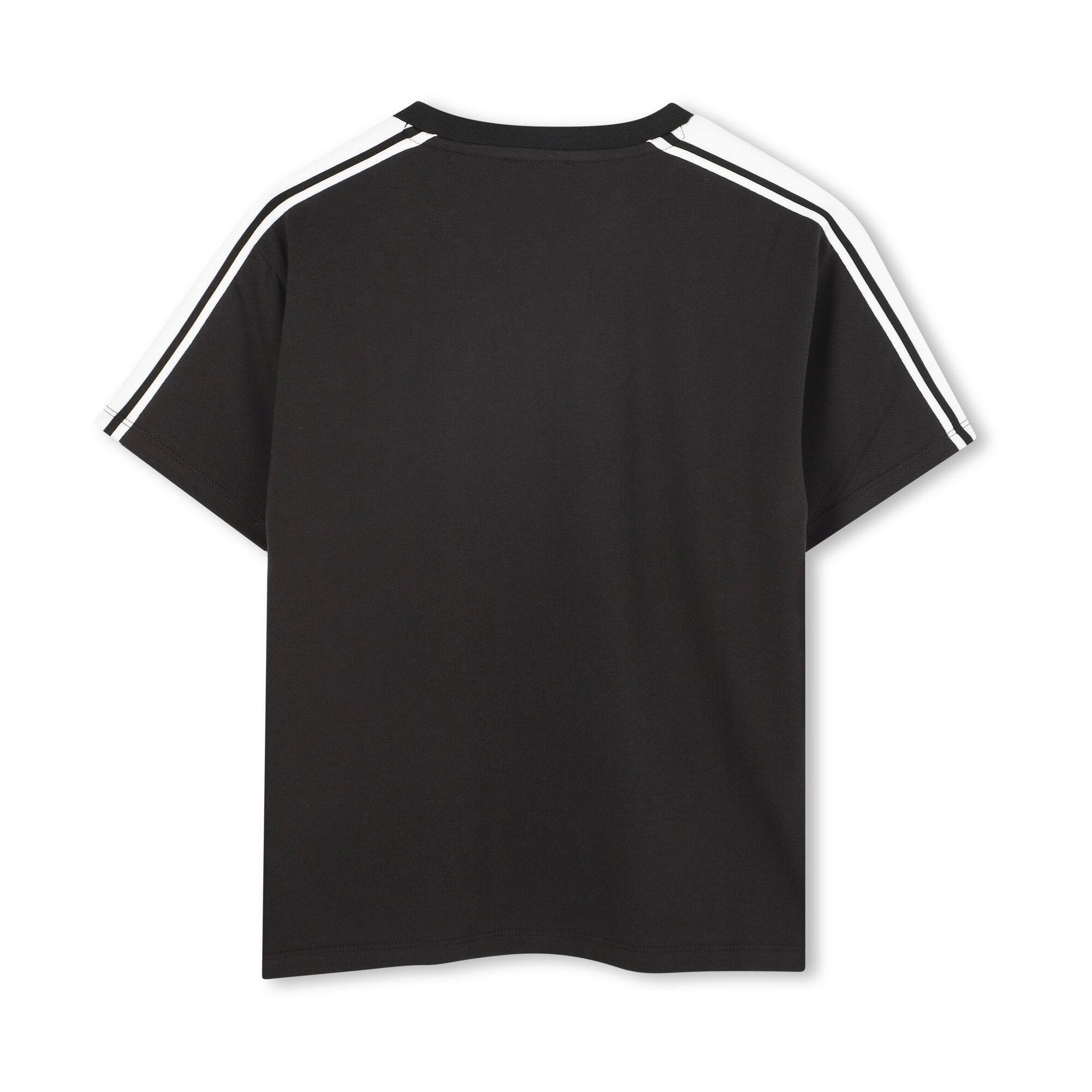 Boys & Girls Grey Black Cotton T-Shirt