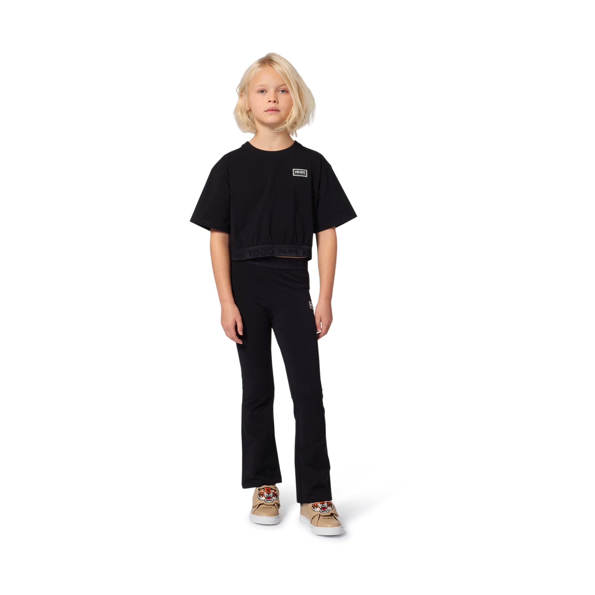 Girls Grey Black Cotton Set