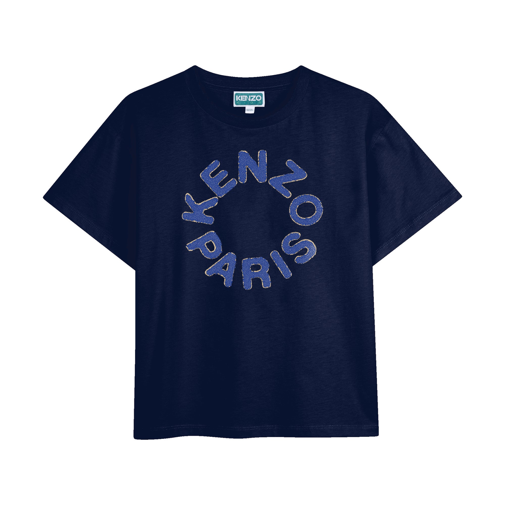 Boys & Girls Blue Logo Cotton T-Shirt