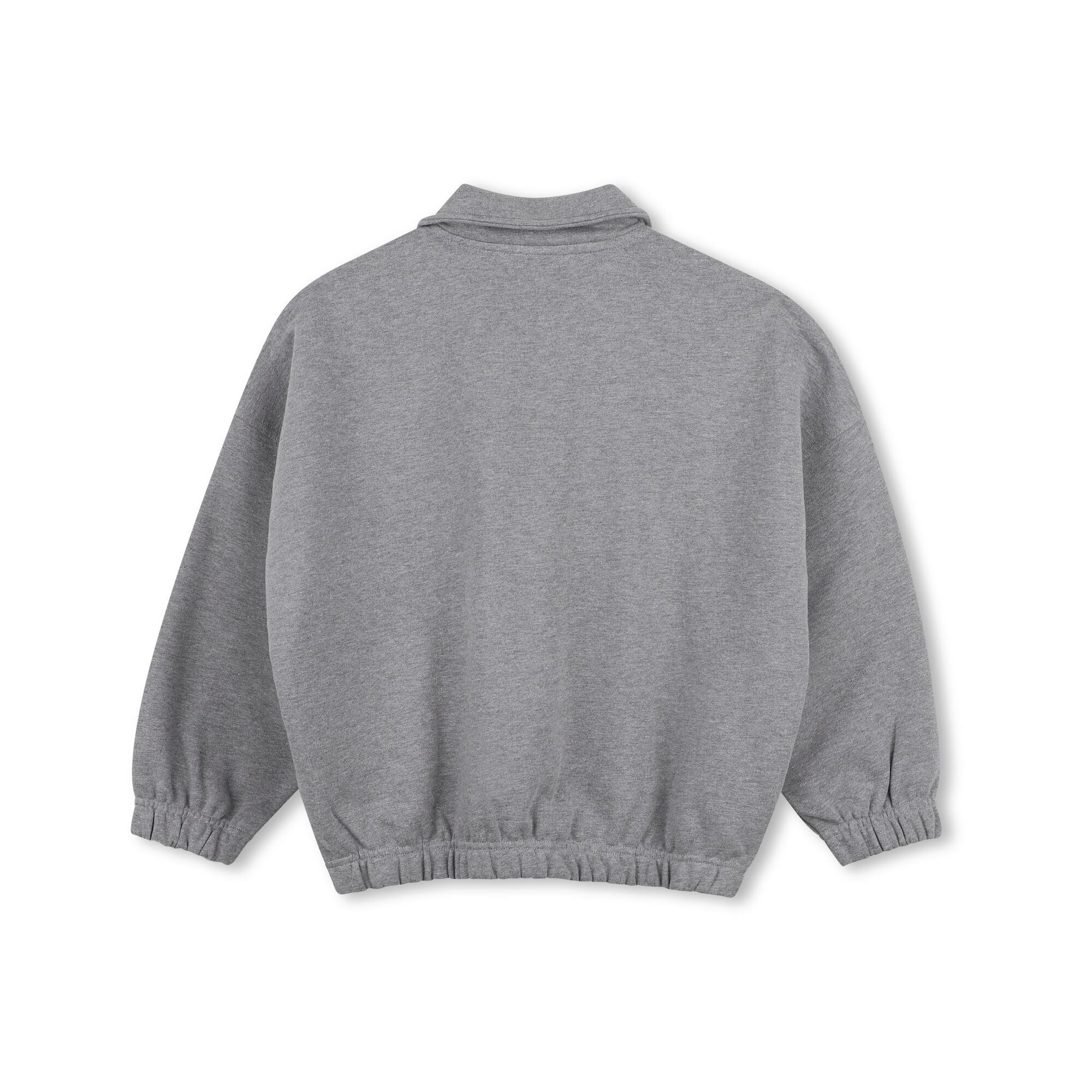 Sweat-shirt en coton gris à col montant pour garçon