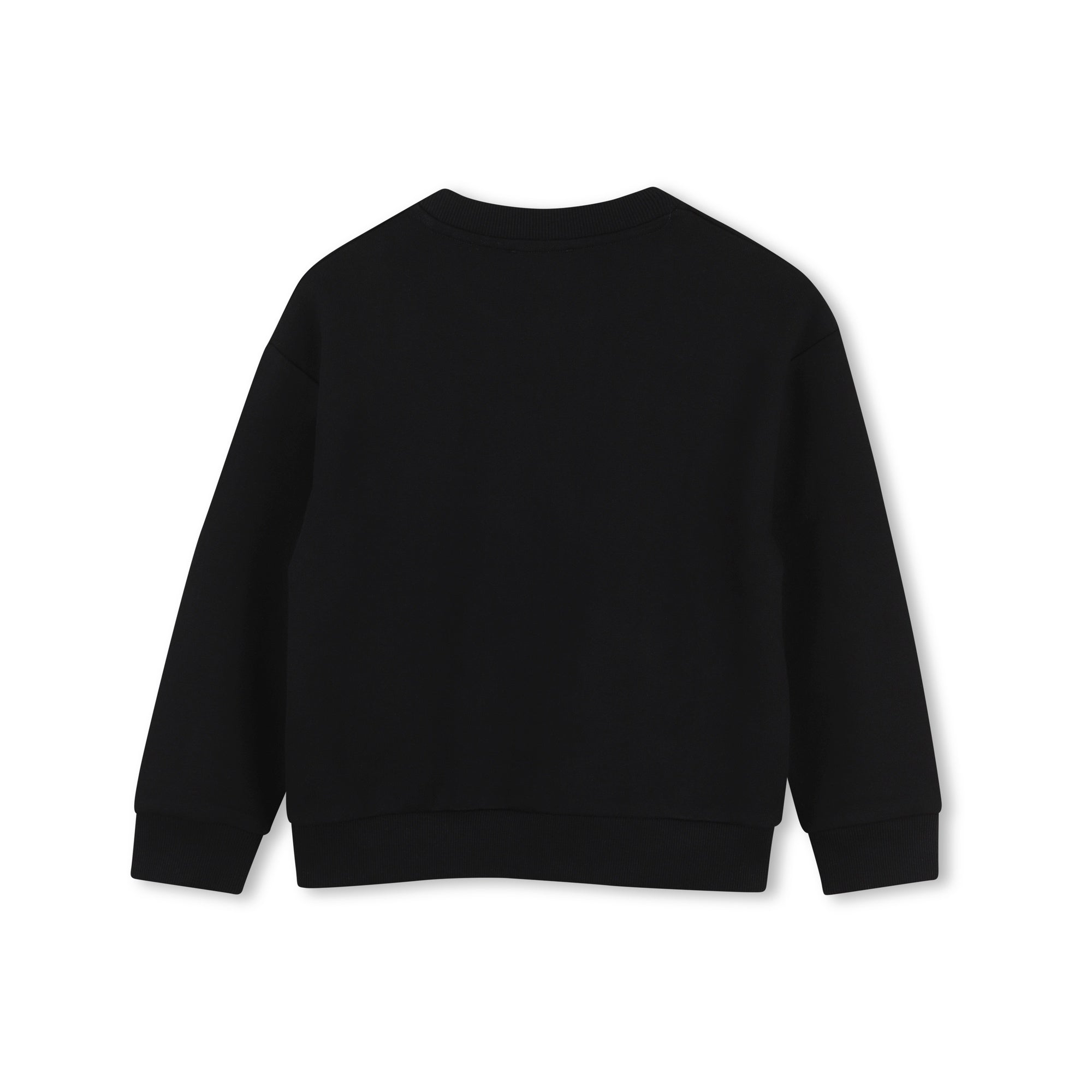 Sweat-shirt en coton imprimé noir pour fille