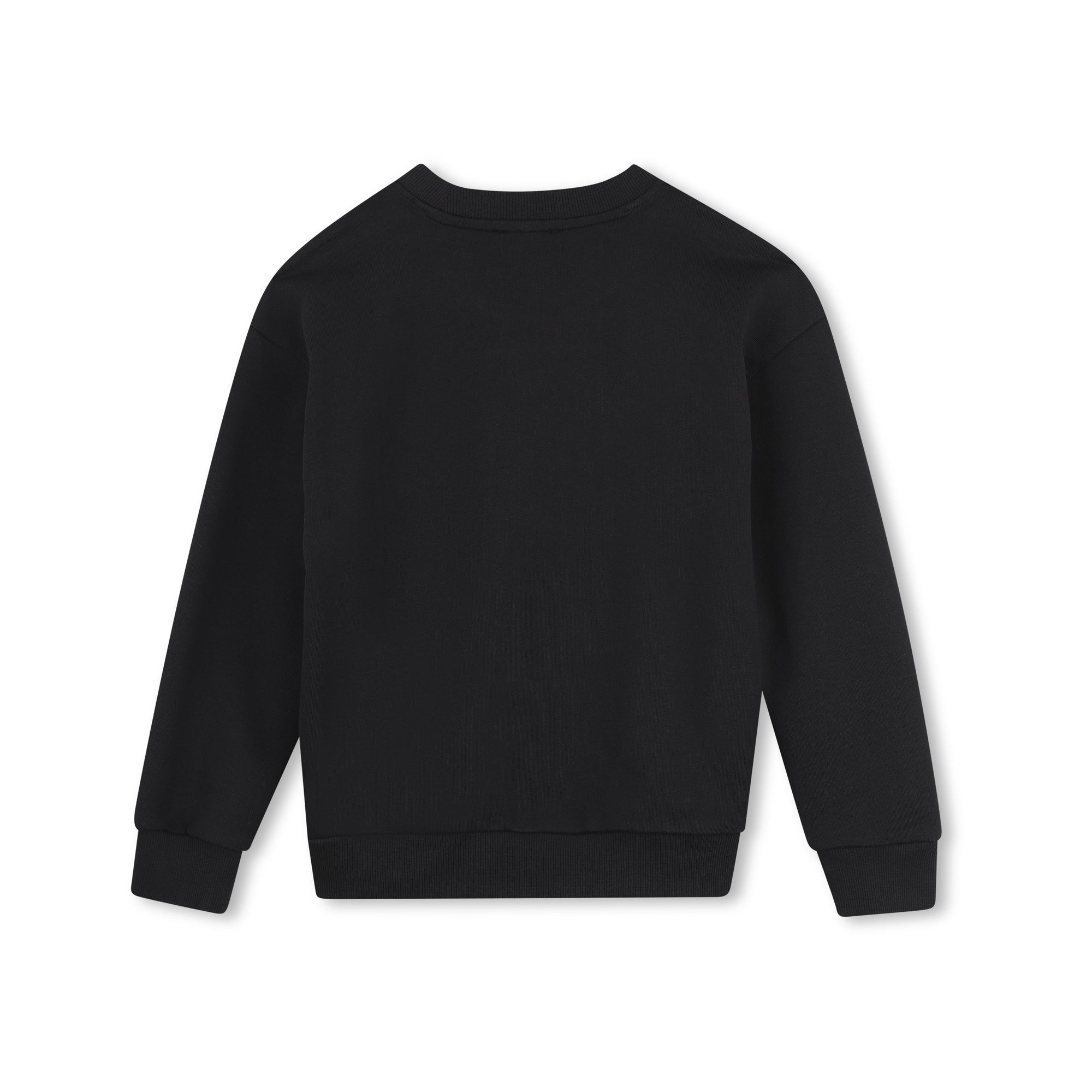 Sweat-shirt en coton brodé d'éléphants noirs pour garçons et filles