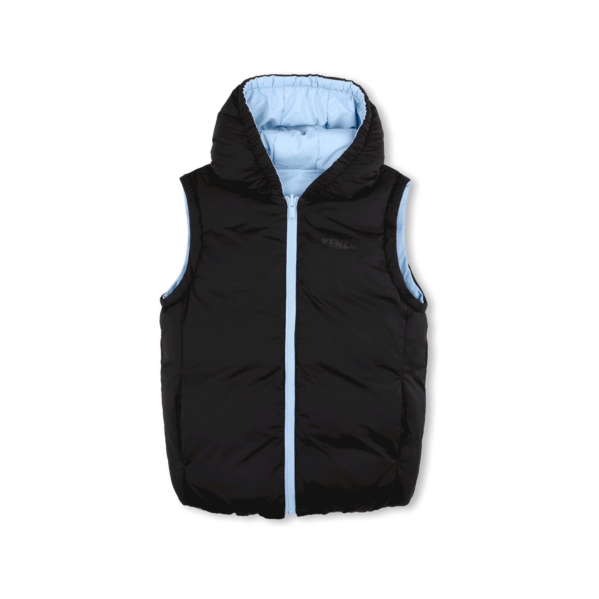 Boys Light Blue Reversible 2-in-1 Padded Jacket