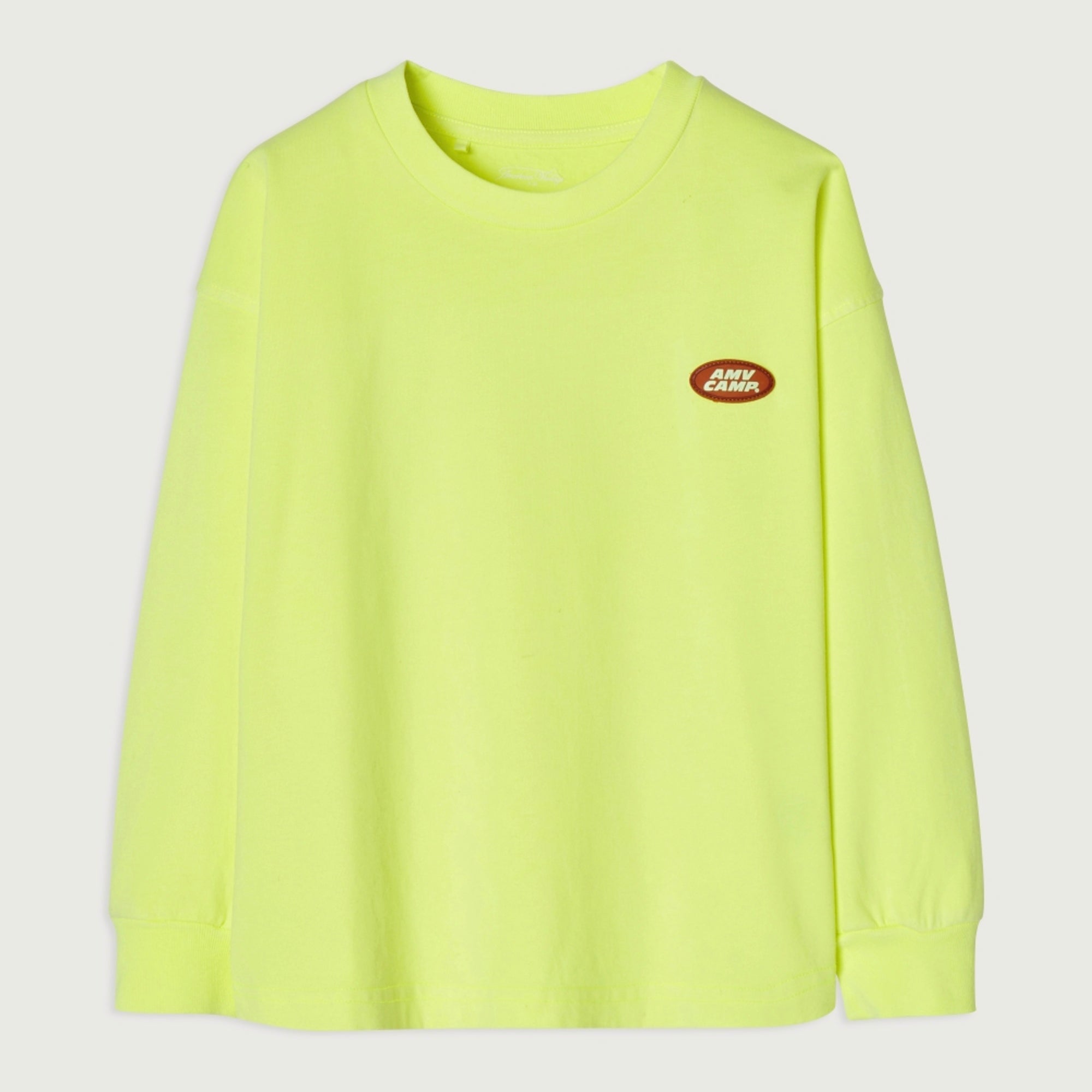 Boys & Girls Fluo Yellow Logo Cotton T-Shirt