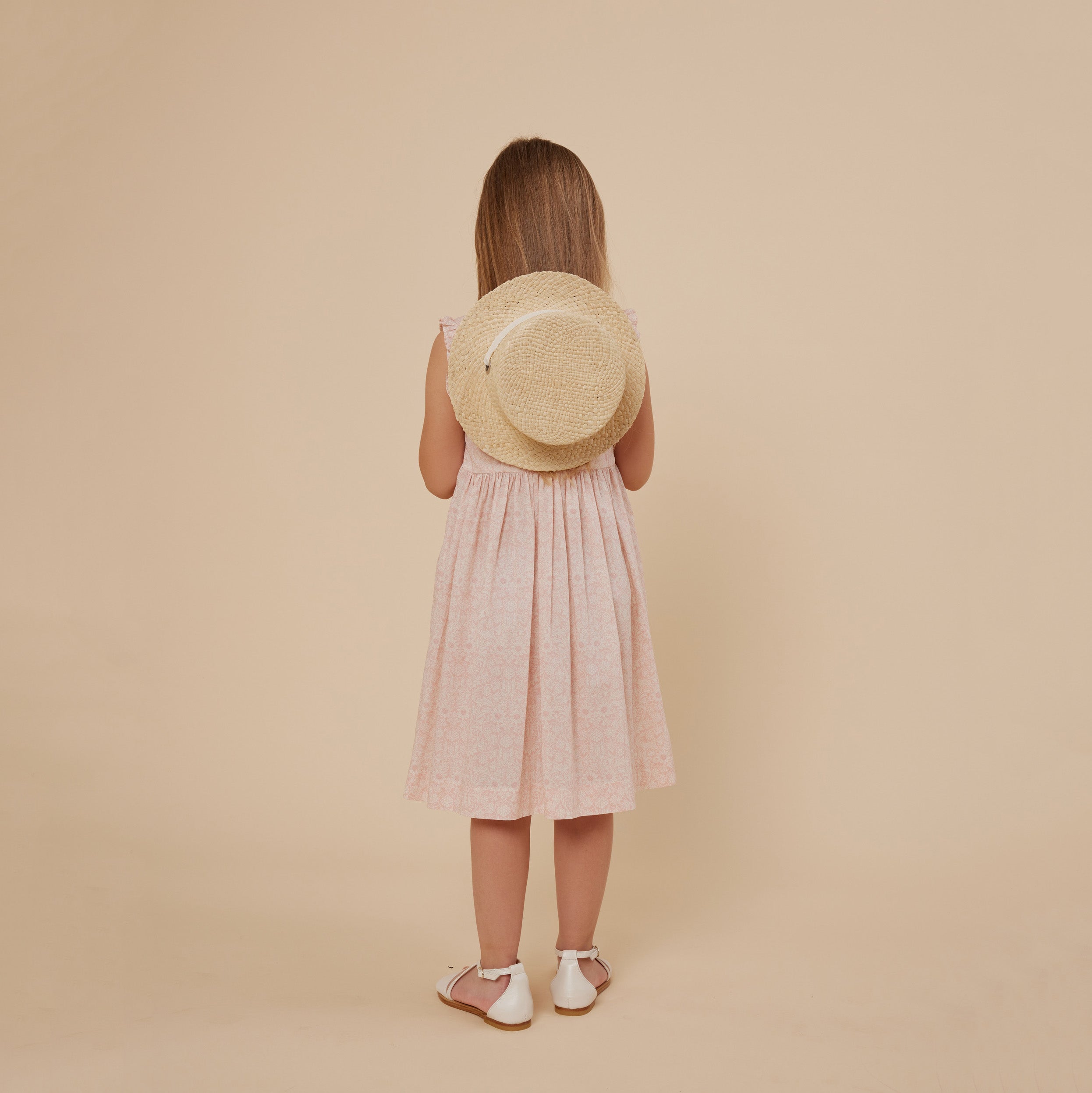 Girls Beige Sun Hat